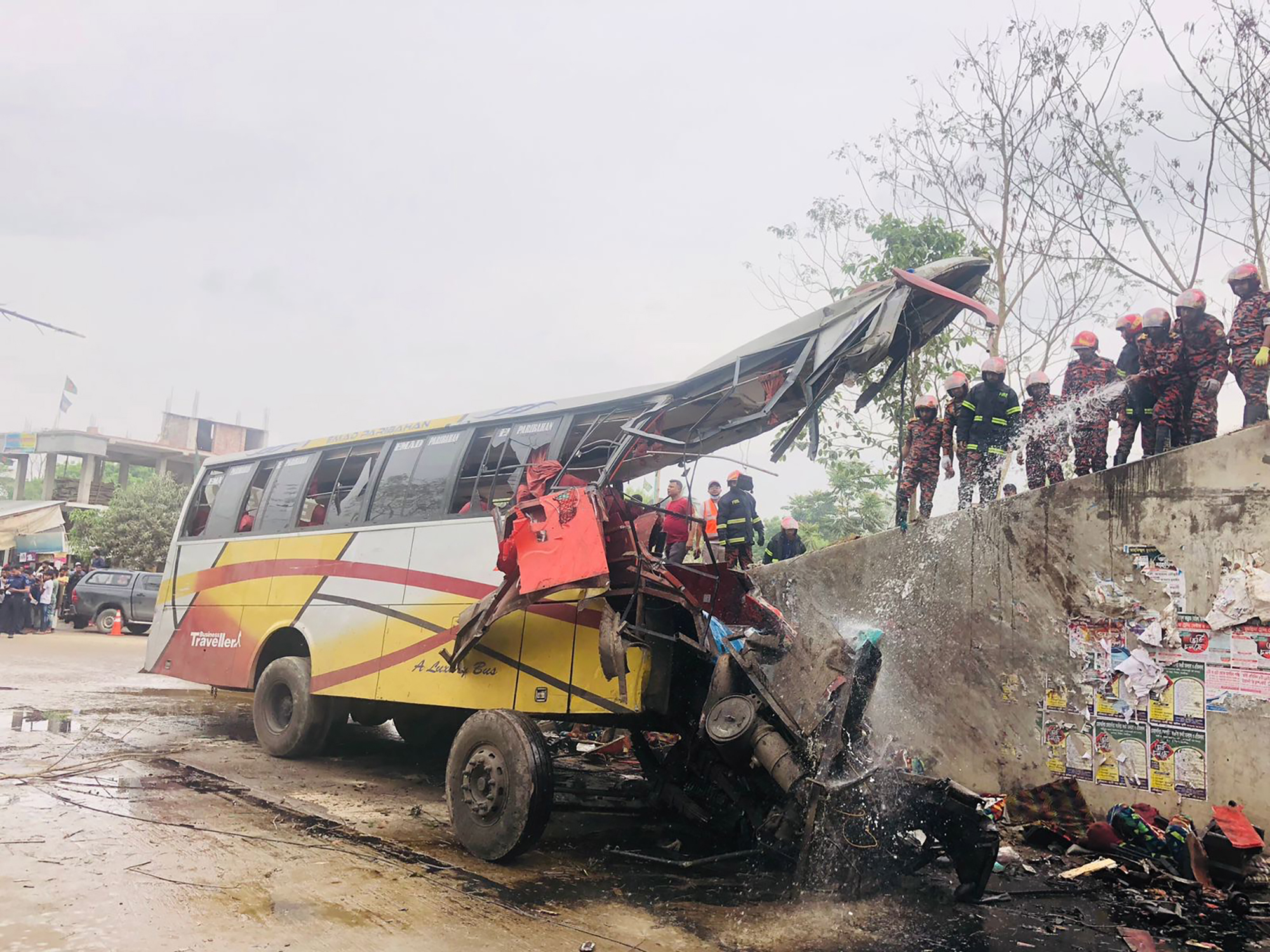 At least 19 dead in bus accident in Bangladesh