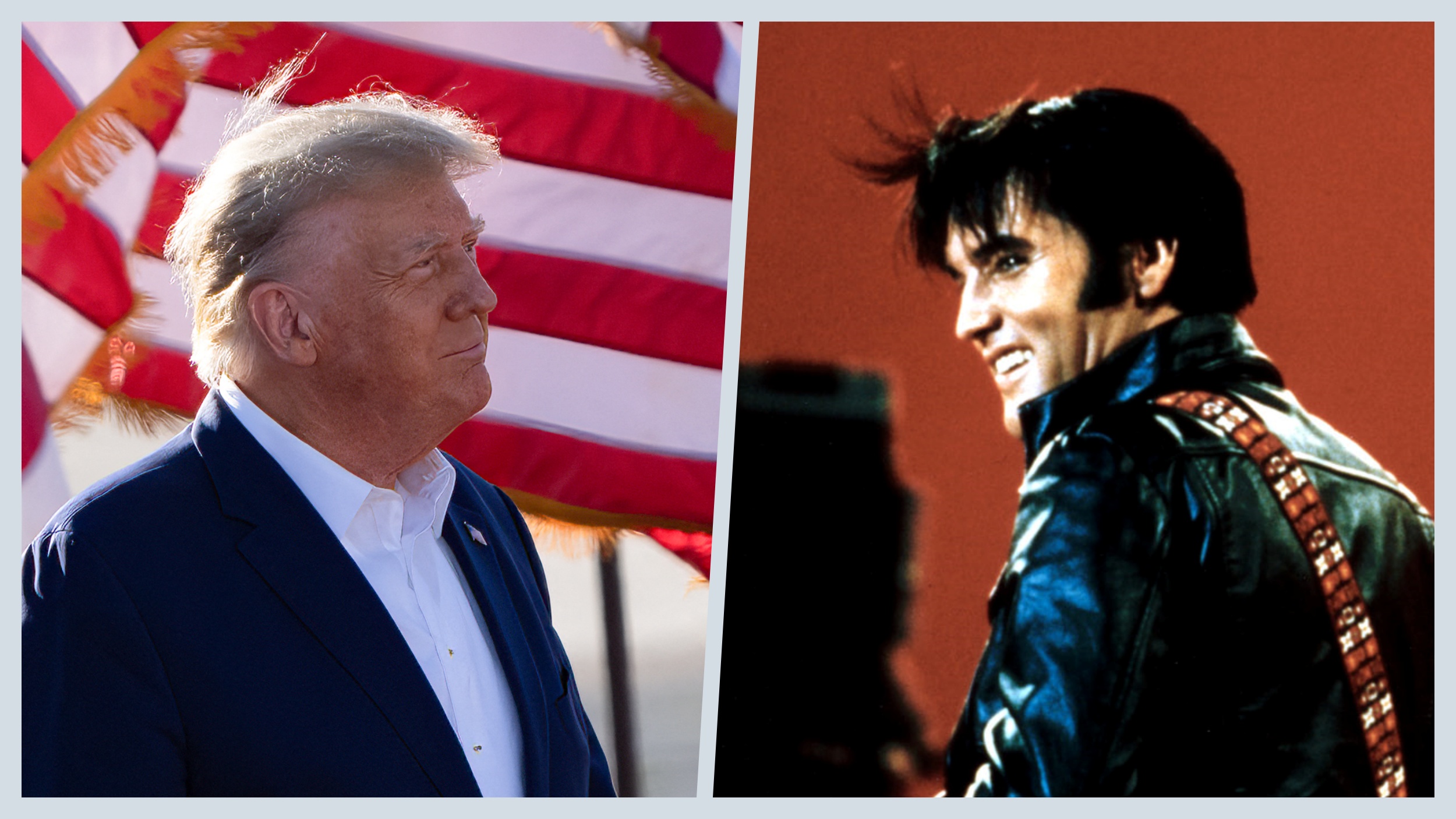 Donald tramp. Elvis Prsili kombo