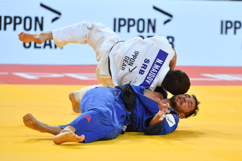 Nemanja Majdov (SRB) Lasha Bekaujri (GEO)
Finale evropskog prvenstava u džudou, Monpelje, Francuska 2023
