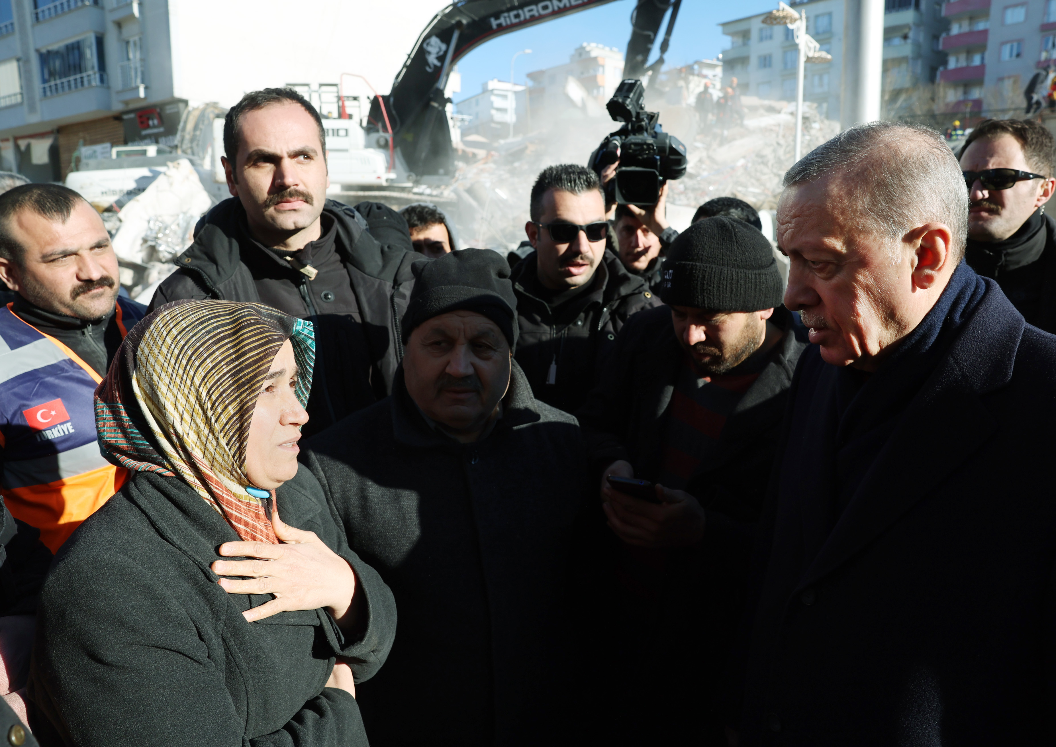 Turkish President Recep Tayyip Erdogan visits Hatay after major earthquake