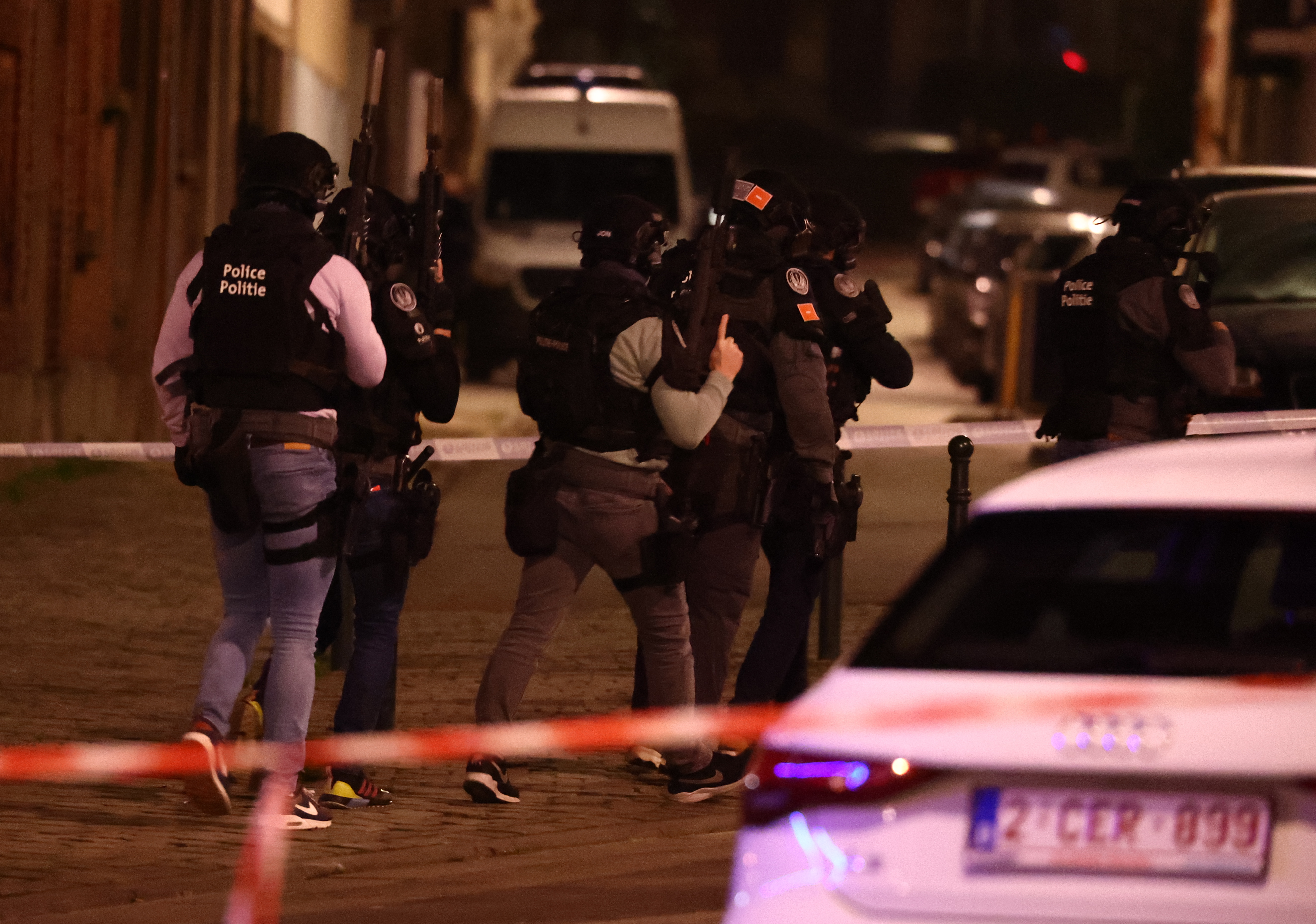 Police operations underway in European Quarter in Brussels