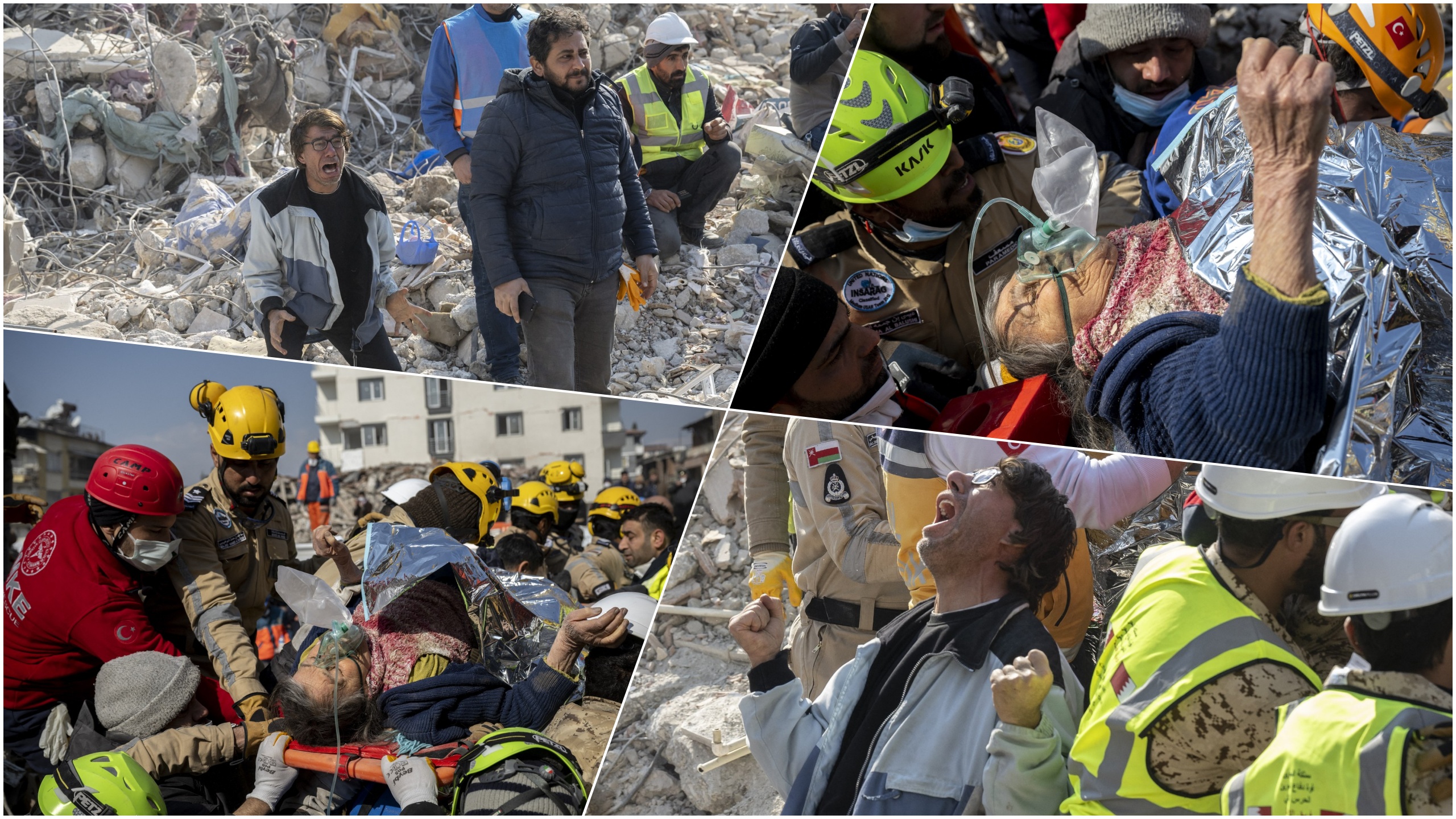 Turska, zemljotres, spašavanje, spasavanje, sin, majka, spašena starica, baka, kombo Foto: AA/ABACA / Abaca Press / Arif Hudaverdi Yaman / AFP / Profimedia