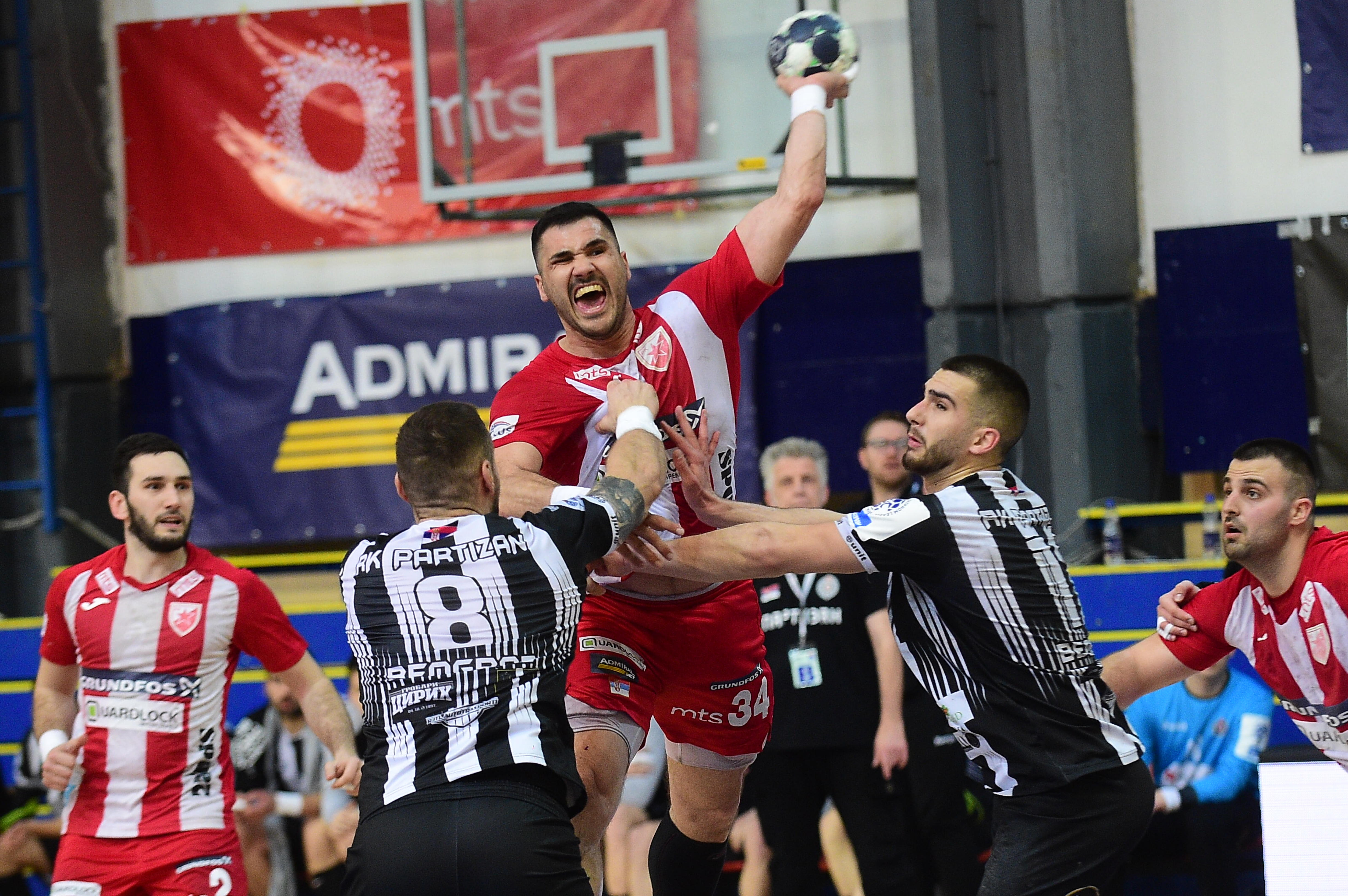ARKUS league 2022/2023 match between rk Crvena Zvezda and rk Partizan at sc Sumice on March 15th, 2023 in Belgrade, Serbia. (Photo by Dusan Milenkovic/Starsport.rs ©)