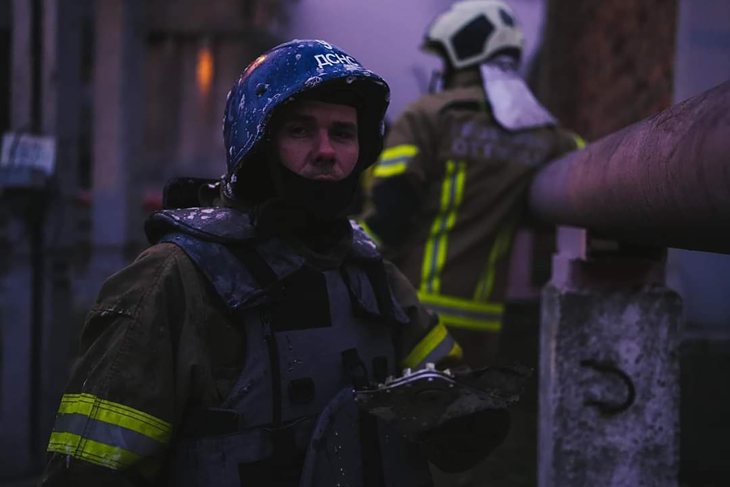 Firefighters Battle Fires Caused By Russian Attacks In Kyiv