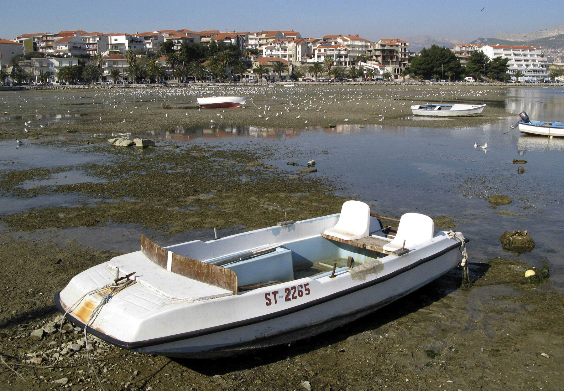 Oseka na Jadranu,  CROATIA: Low tide-global climate changes