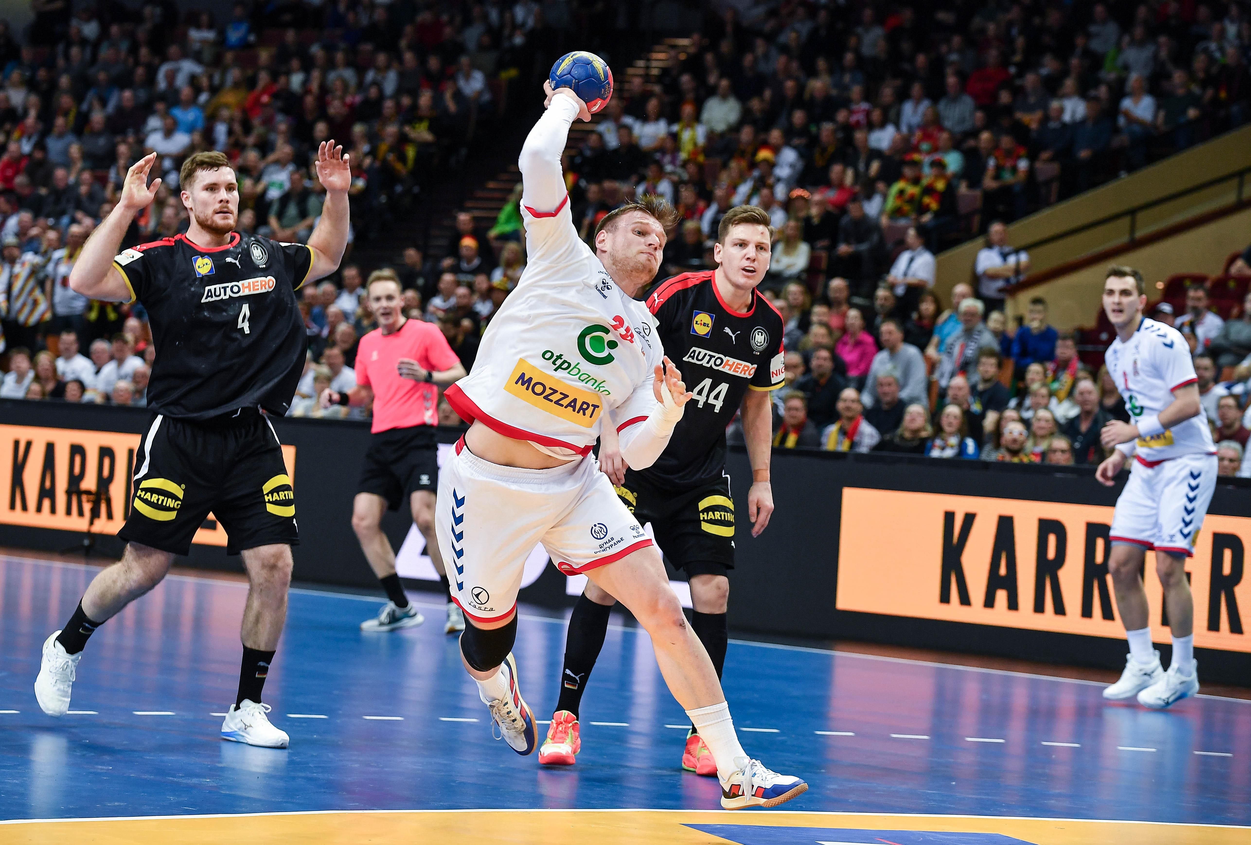 during the 2023 IHF World Handball Championship between Serbia and Germany at Spodek on January 15, 2023 in Katowice, poland. (Photo by Starsport.rs ©)