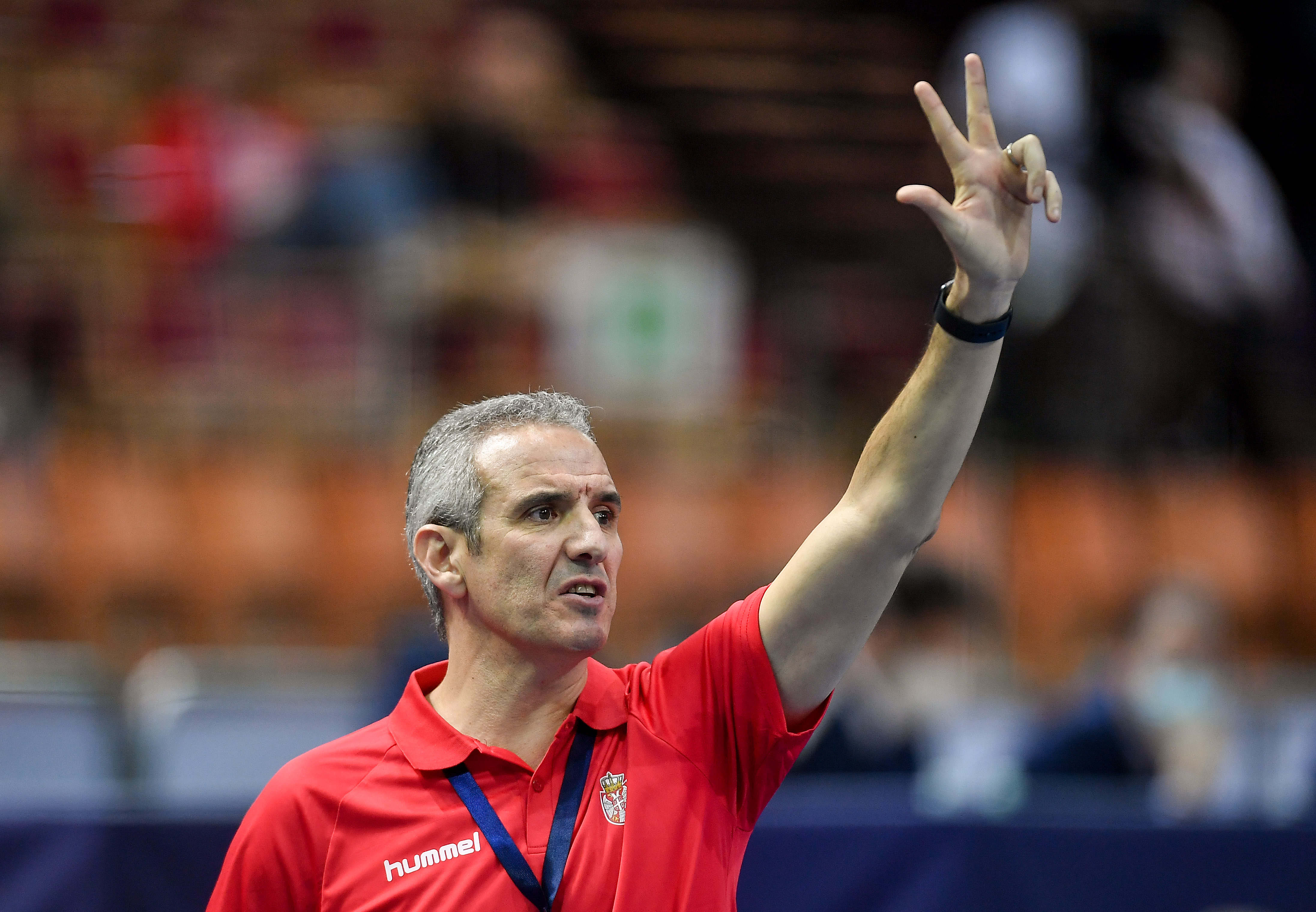 during the 2023 IHF World Handball Championship between Serbia and Germany at Spodek on January 15, 2023 in Katowice, poland. (Photo by Starsport.rs ©)