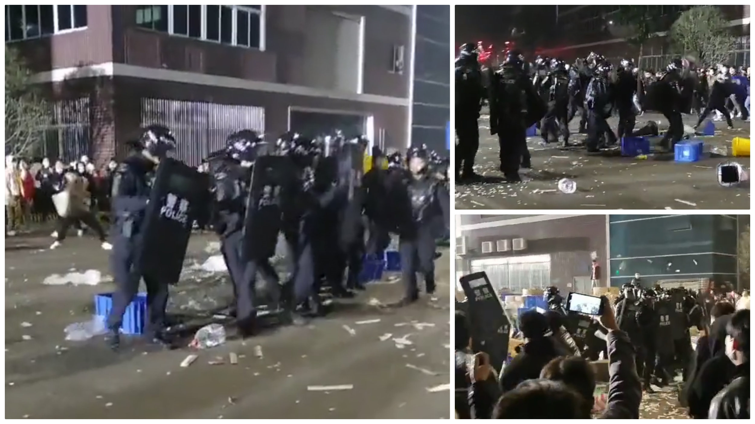 kina milicija protest fabrika