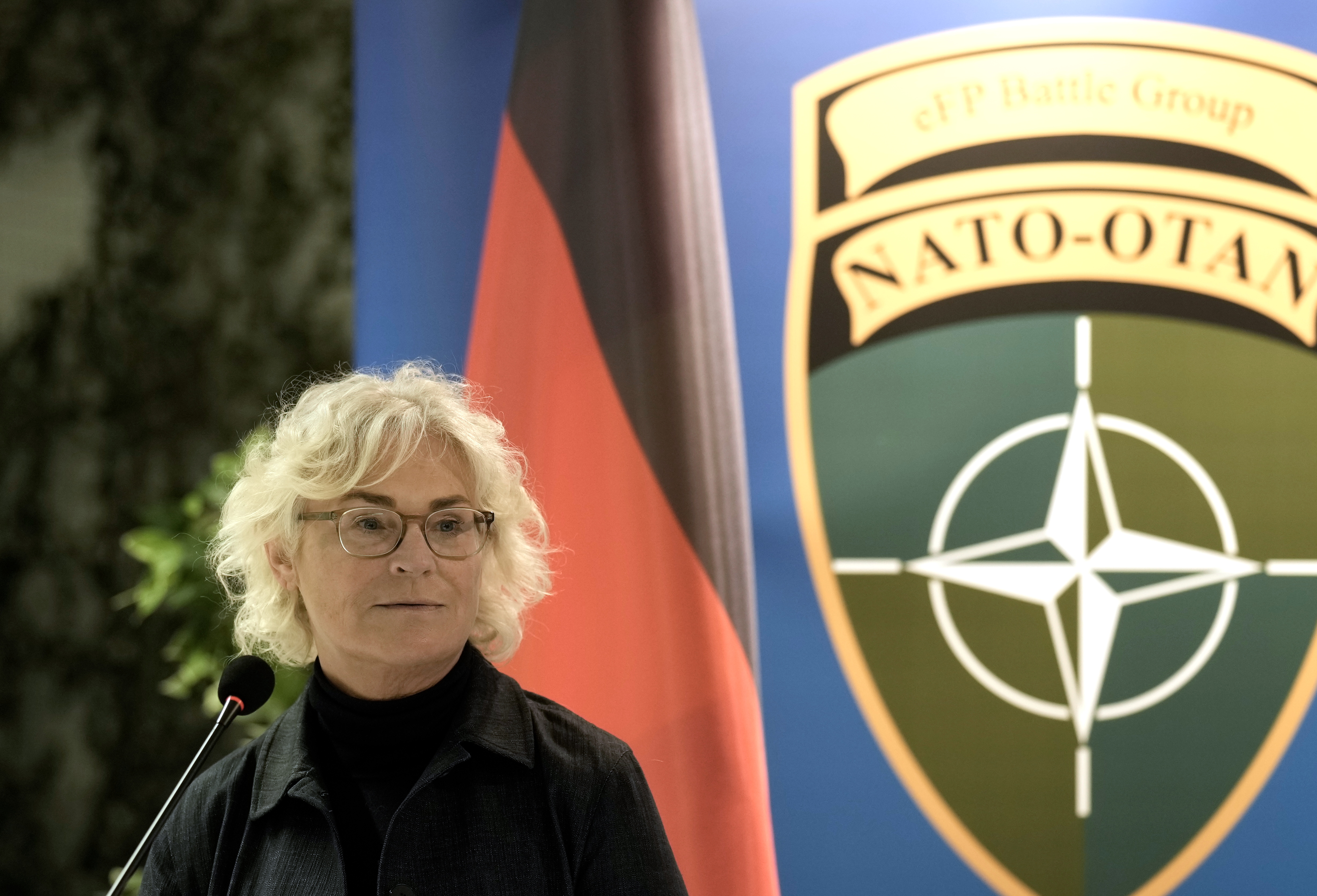 German Defence Minister Christine Lambrecht visits Rukla, Lithuania