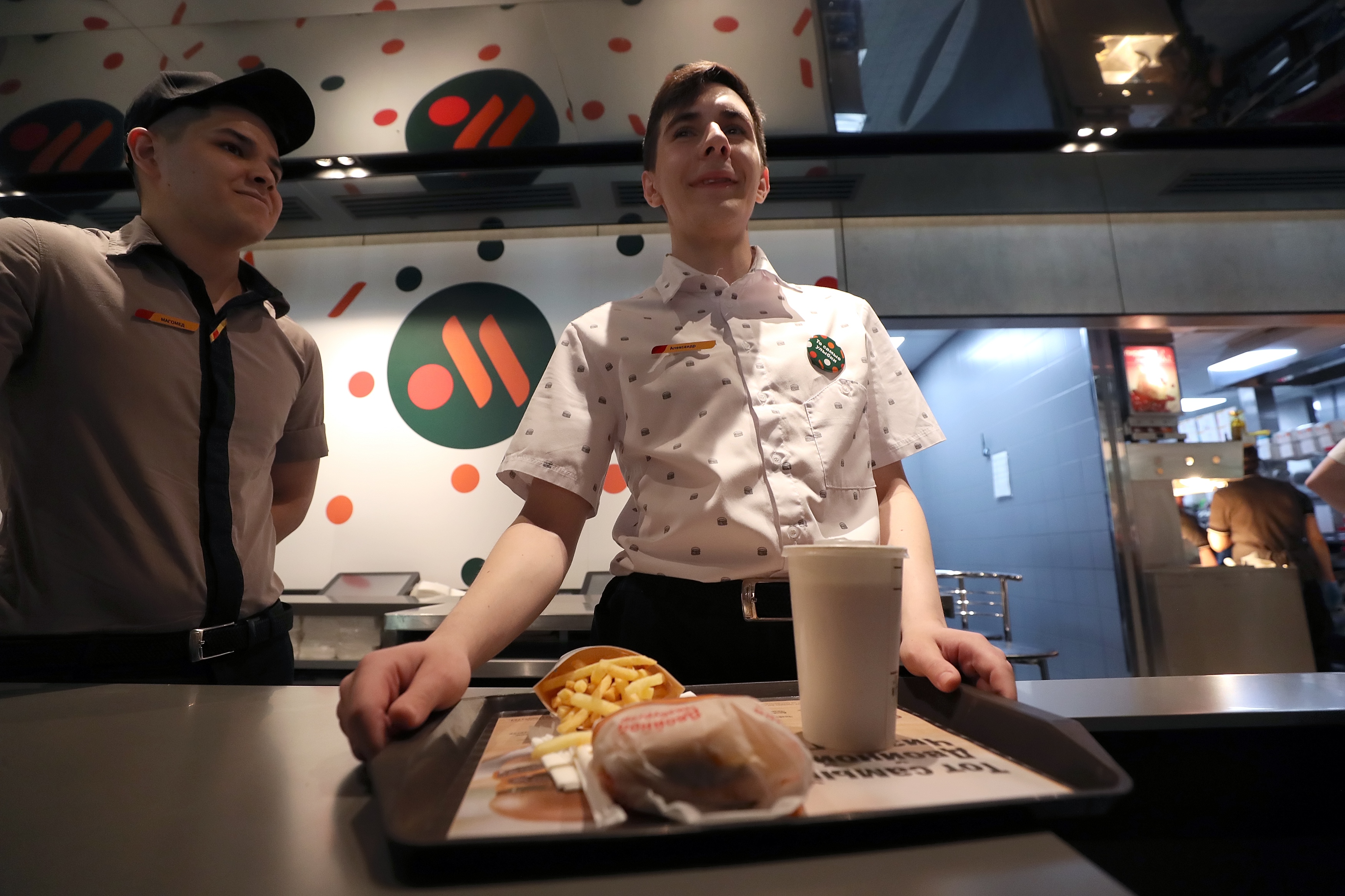 McDonald's fast food reopening under a new brand 'Vkusno I Tochka' in Russia