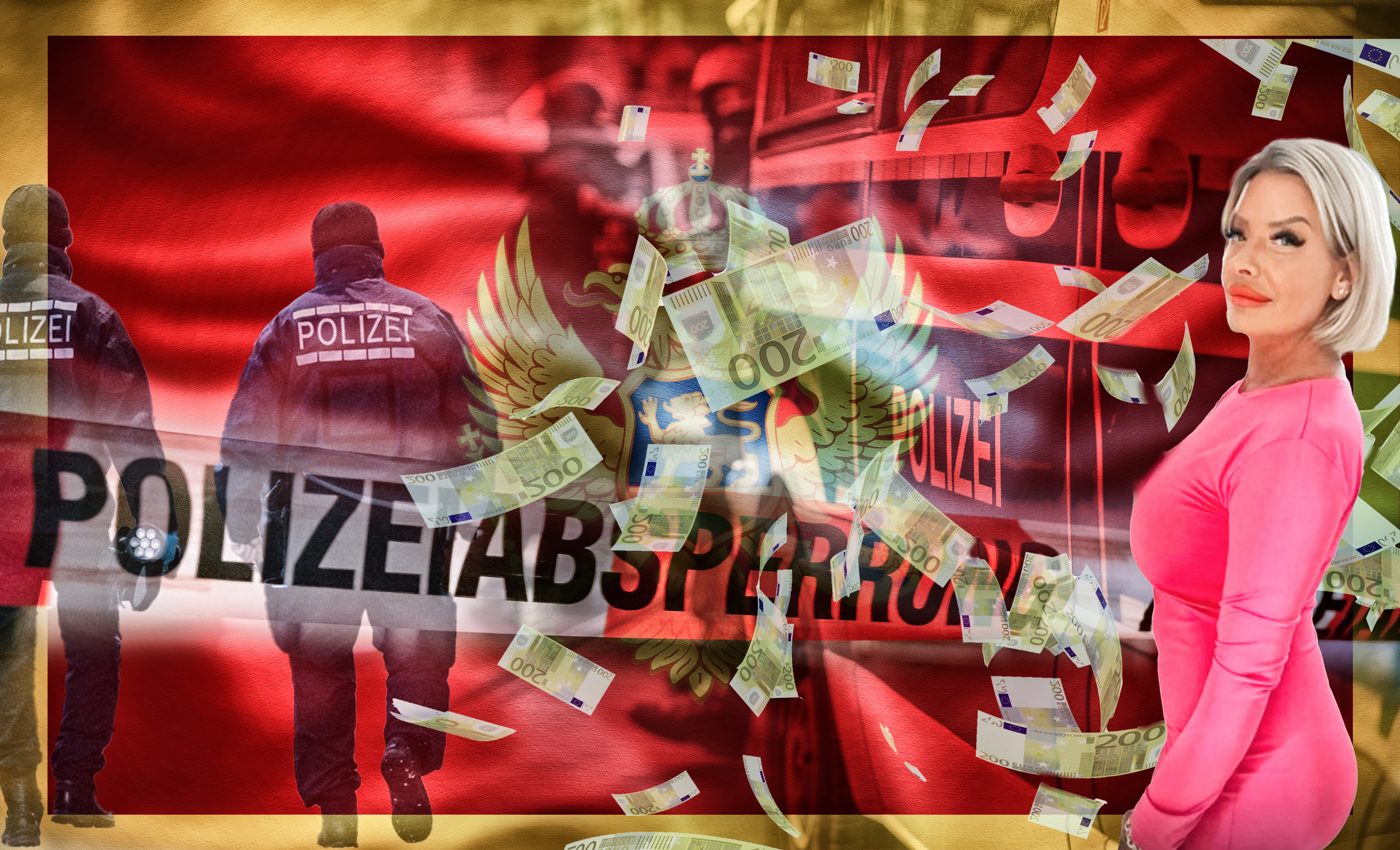 Montenegro,Flag,Of,Silk,-3d,Illustration