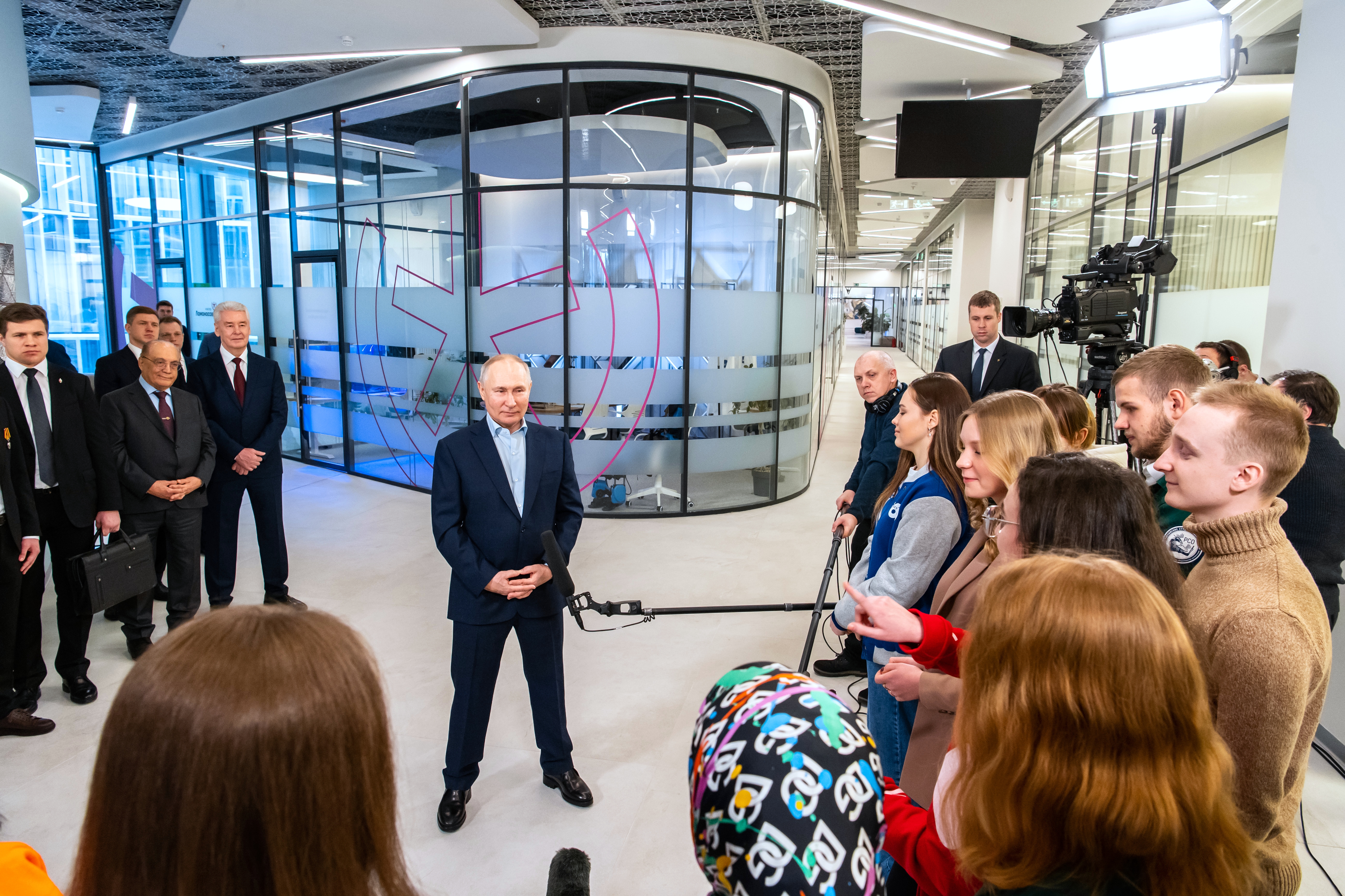 Russian President Vladimir Putin visits Moscow State University