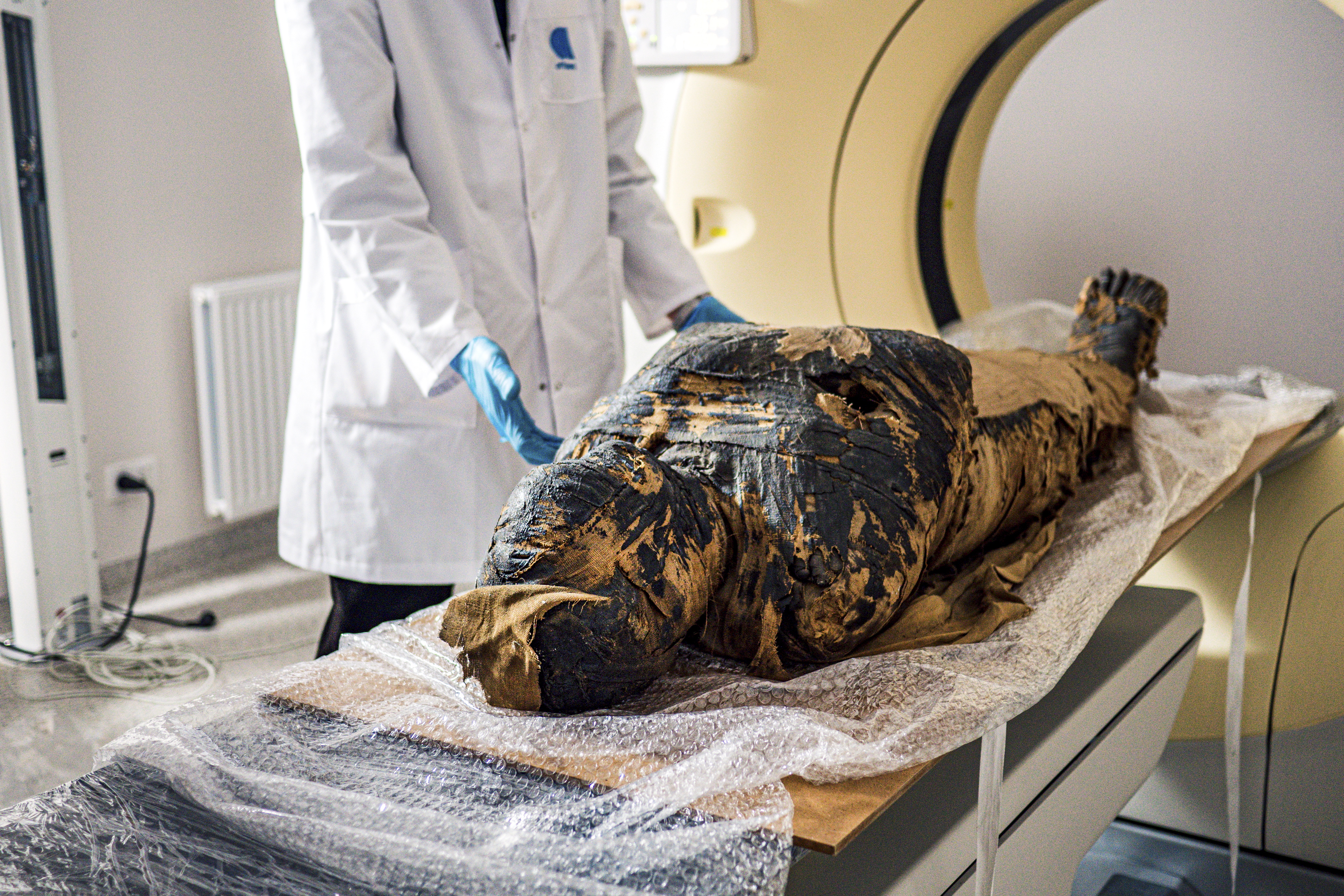 Egyptian mummy of a pregnant woman in Warsaw