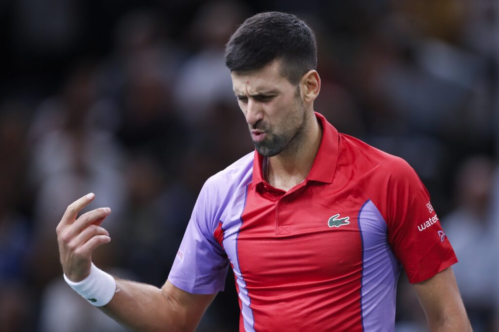 Novak Djokovic Vs Tallon Griekspoor,Image: 819185472, License: Rights-managed, Restrictions: , Model Release: no, Credit line: Michael Baucher / Panoramic / Profimedia