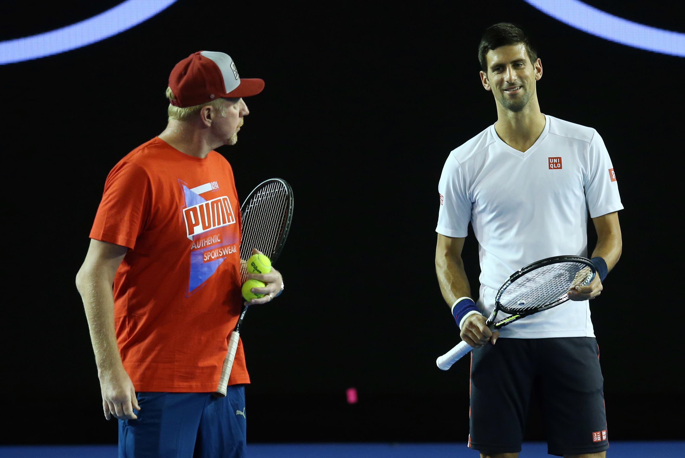 Boris Beker i Novak Đoković