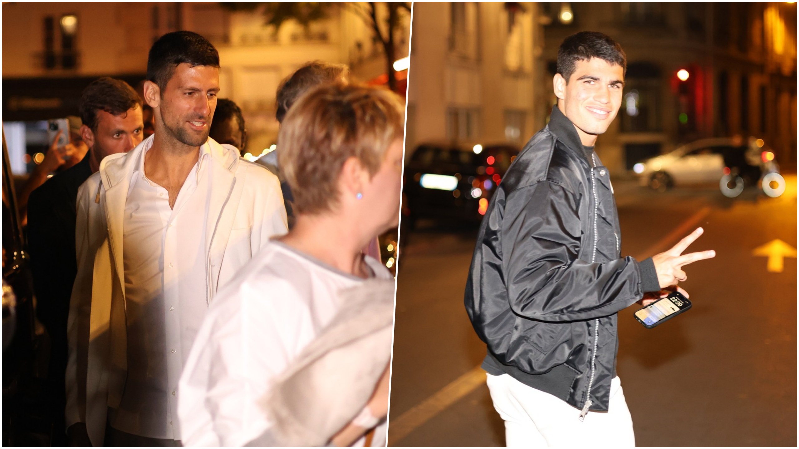 Novak Đoković i Karlos Alkaraz, kombo Foto: Aissaoui Nacer / SplashNews.com / Splash / Profimedia