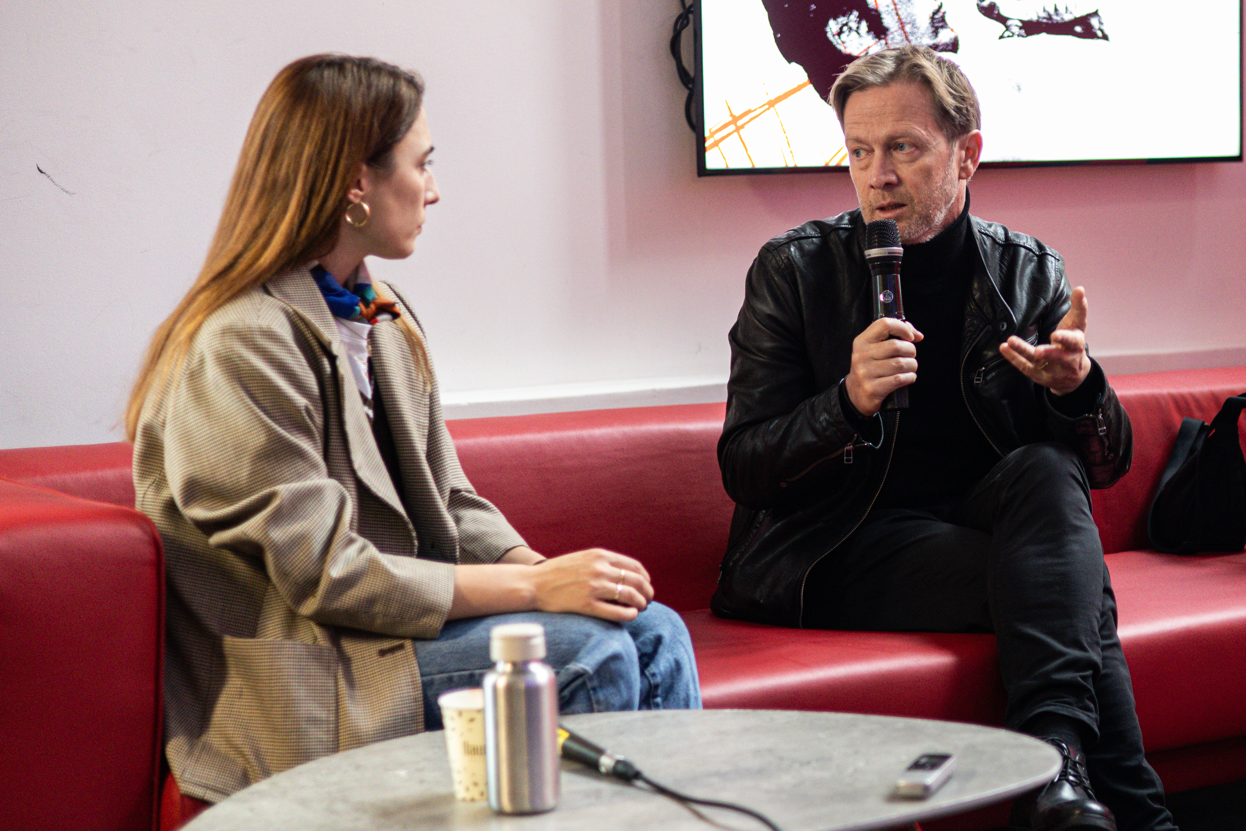 Maša Seničić, Damjan Kozole, reditelj, i Zala Opara, producentkinja filma PERO, FAF Foto: Tanja Drobnjak