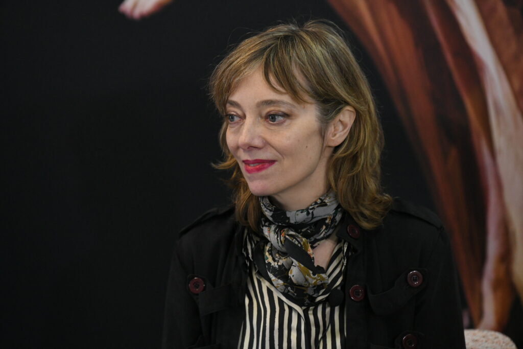 Beograd 04. decembar 2023. Francuska glumica i plesačica Aurelija Tjere Čaplin konferencija za novinare Beogradski festival igre BFI  Foto:Amir Hamzagić/Nova