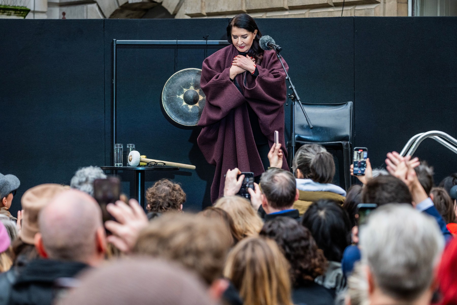 Marina Abramovic performs An Invitation to Love Unconditionally at the Royal Academy of Arts, London., Royal Academy, London, UK - 11 Dec 2023