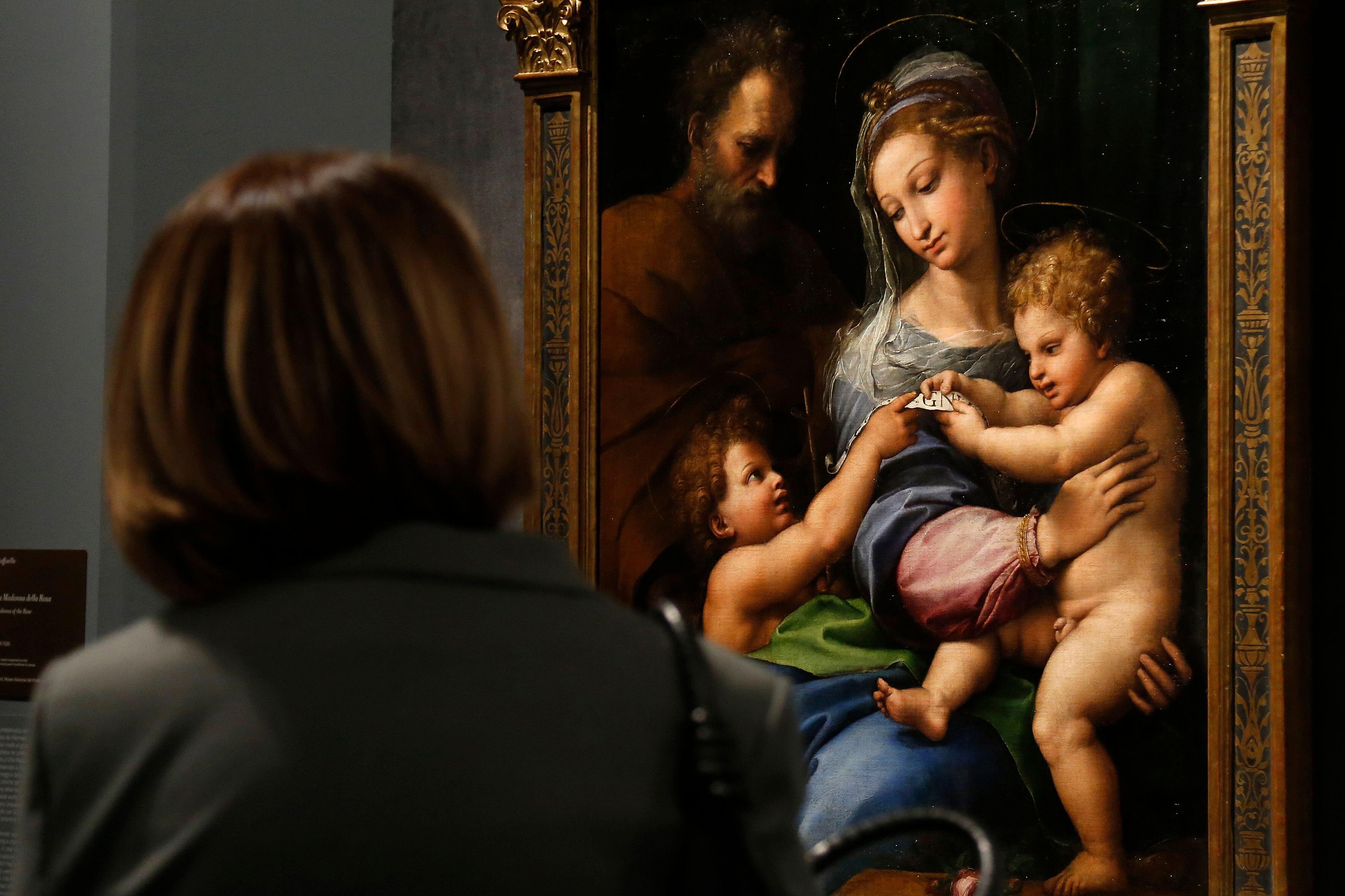 Roma, Italia. 04th Mar, 2020. Madonna of the Rose. Madonna della Rosa Rome March 4th 2020. Quirinal Stables. Exhibition 'Raffaello 1520-1483'. Photo Samantha Zucchi Insidefoto Credit: insidefoto srl/Alamy Live News