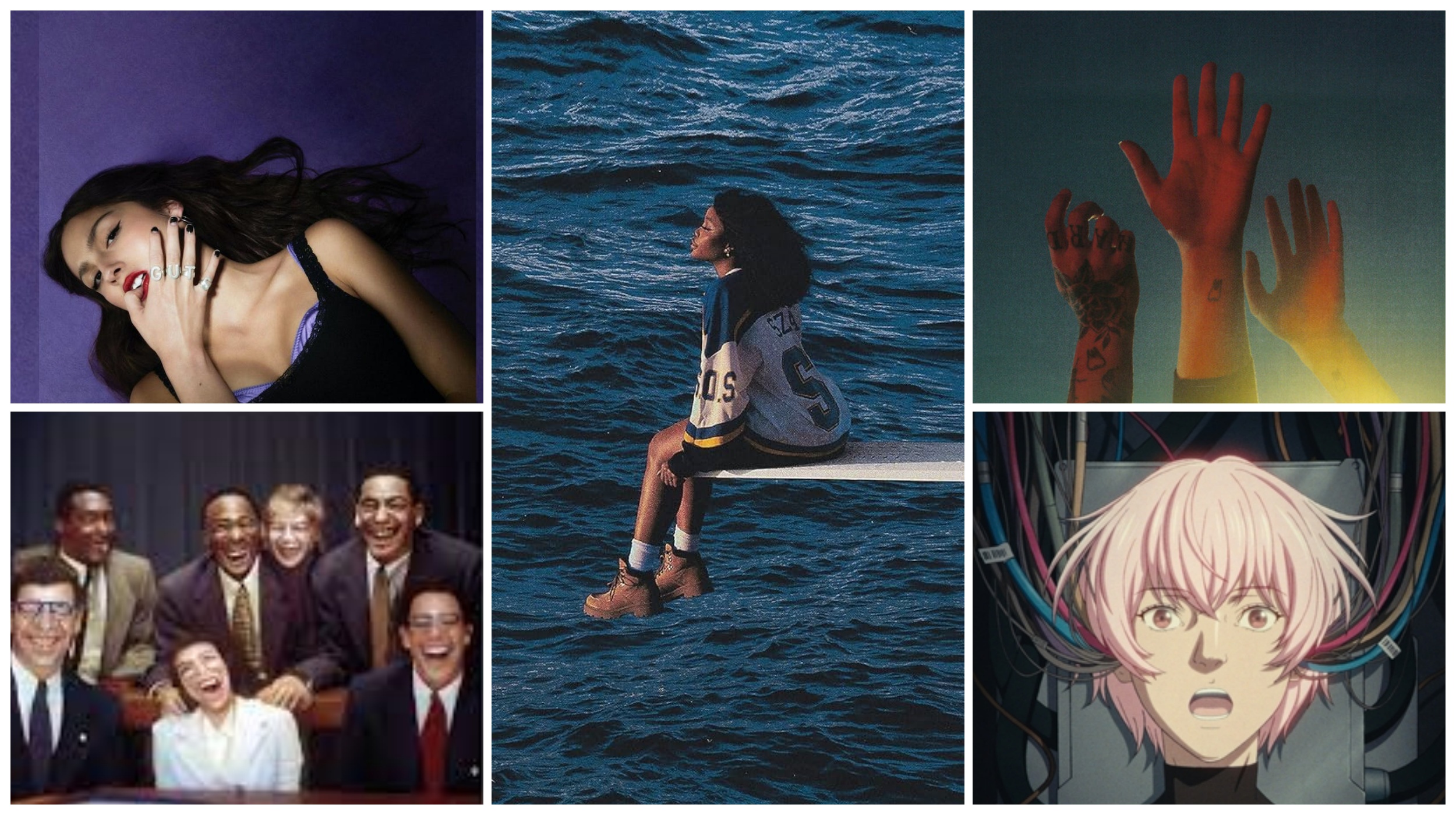 5. Olivia Rodrigo, “Guts”
4. Lil Yachty, “Let’s Start Here”
3. Tainy, “Data”
2. Boygenius, “The Record”
1. SZA, “SOS” kombo
