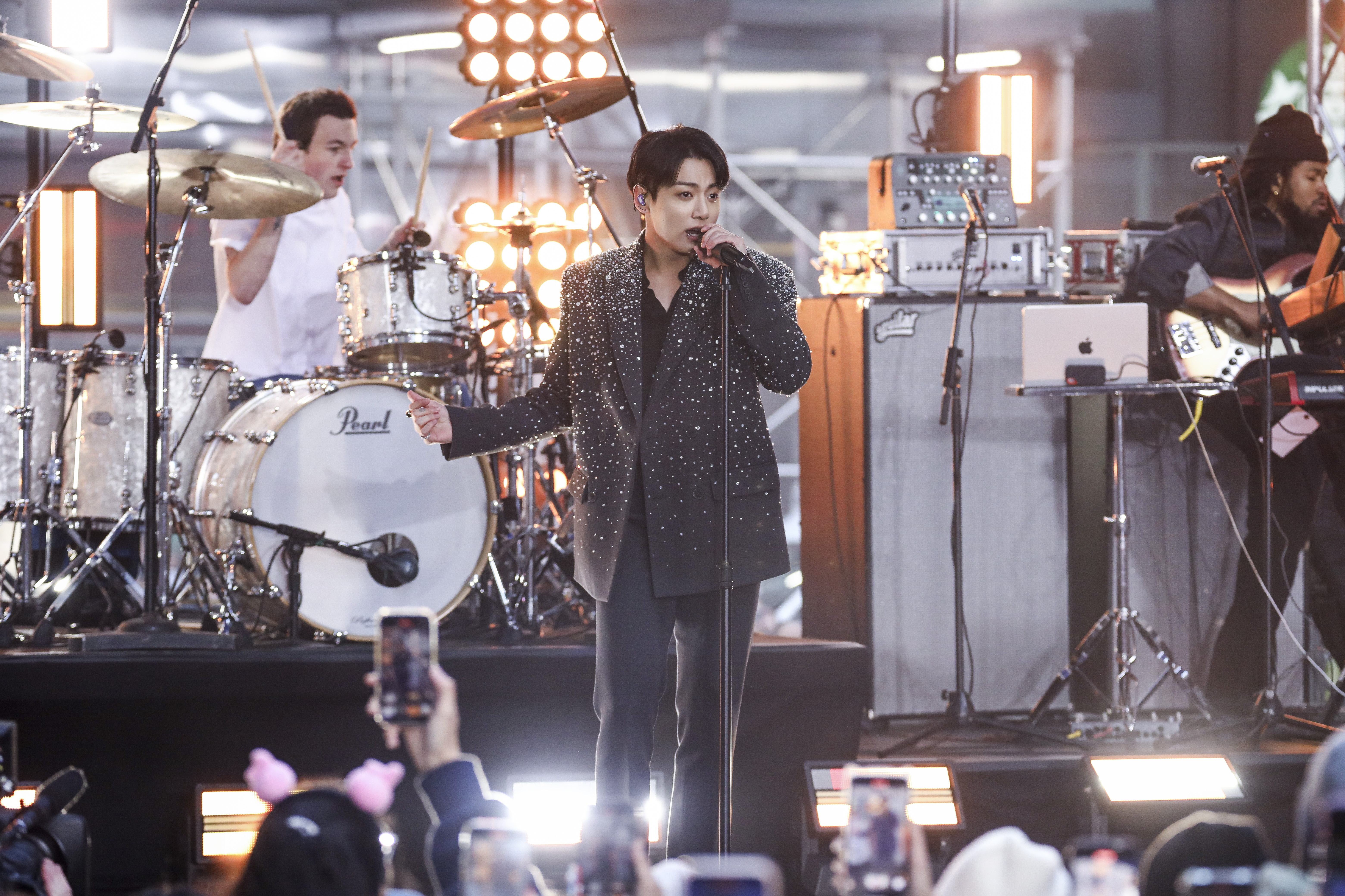 South Korean singer Jung Kook performs on NBC's "Today" show at Rockefeller Plaza on Wednesday, Nov. 8, 2023, in New York. (Photo by Andy Kropa/Invision/AP)