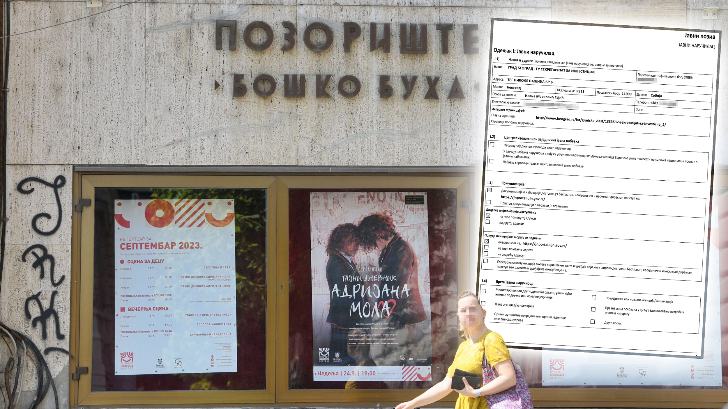 Boško Buha pozorište tender, javni poziv