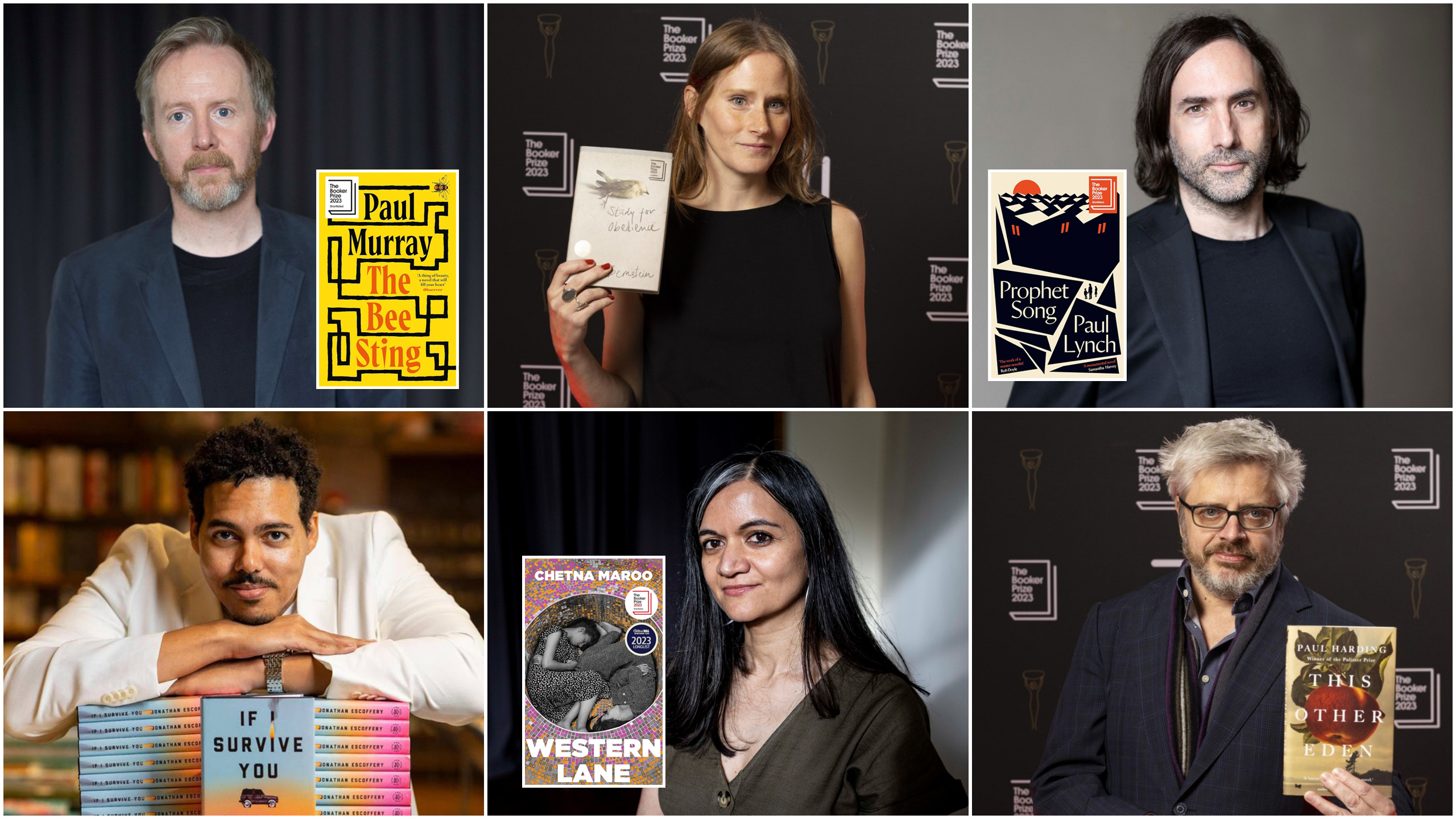 Paul Murray, The Bee Sting, Sarah Bernstein, Study for Obedience, Paul Lynch, Prophet Song, Jonathan Escoffery, If I Survive You, Chetna Maroo, Western Lane, Paul Harding, This Other Eden, knjiga, The Booker Prize 2023.