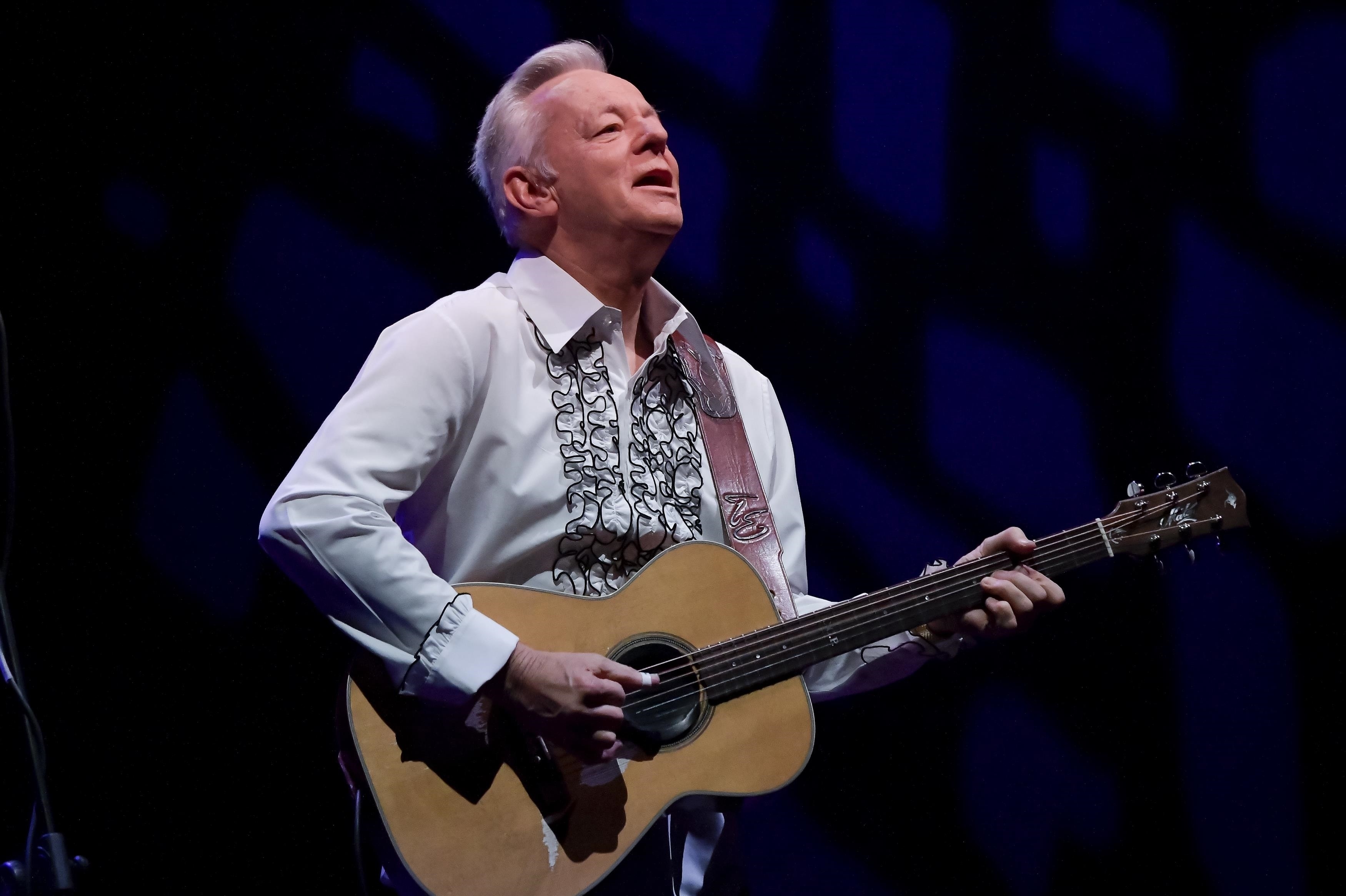 Tommy Emmanuel with Special Guest Mike Dawes perform during the live concert at Auditorium Parco della Musica in Rome, Italy.
