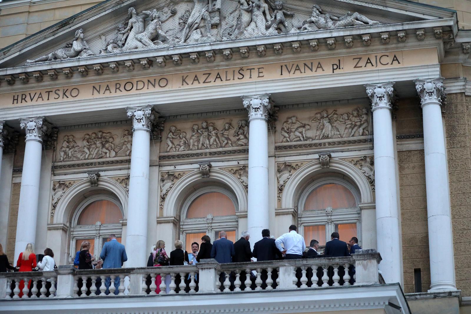 12.06.2023., Rijeka - Predsjednik Republike Hrvatske Zoran Milanovic na domjenku na balkonu kazalista HNK Ivana pl Zajca nakon svecane sjednice gradskog vijeca Grada Rijeke. Photo: Goran Kovacic/PIXSELL