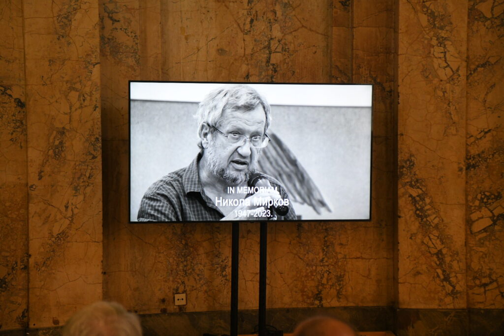 Beograd 09.10.2023. Komemoracija povodom smrti Nikole Mirkova. Nikola Mirkov, komemoracija Foto: Amir Hamzagić/Nova.rs