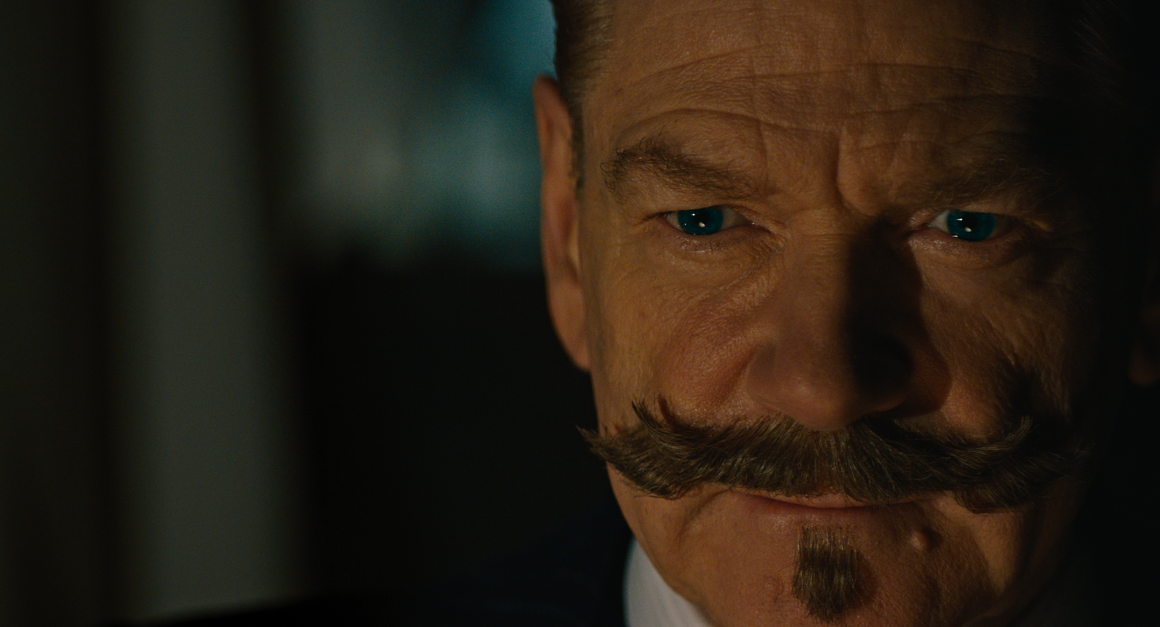 Kenneth Branagh as Hercule Poirot in 20th Century Studios' A HAUNTING IN VENICE. Photo courtesy of 20th Century Studios. © 2023 20th Century Studios. All Rights Reserved.