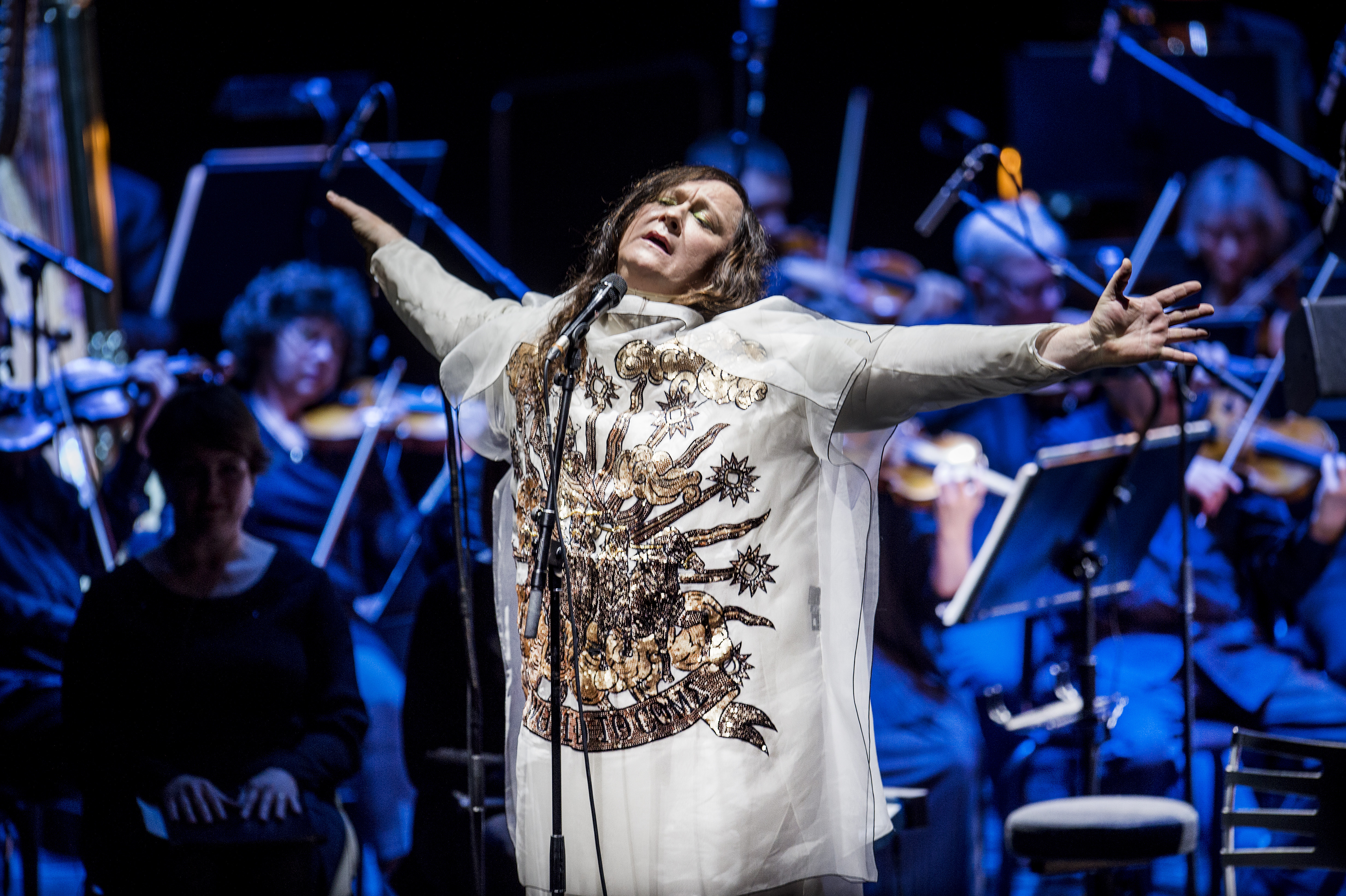 Anohni performs with the Aarhus Symphony Orchestra