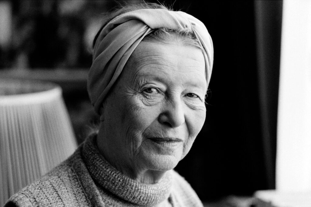Headshot of French writer, feminist and philosopher Simone de Beauvoir, 1983, in Paris.,Image: 290732889, License: Rights-managed, Restrictions: , Model Release: no, Credit line: MICHELE BANCILHON / AFP / Profimedia