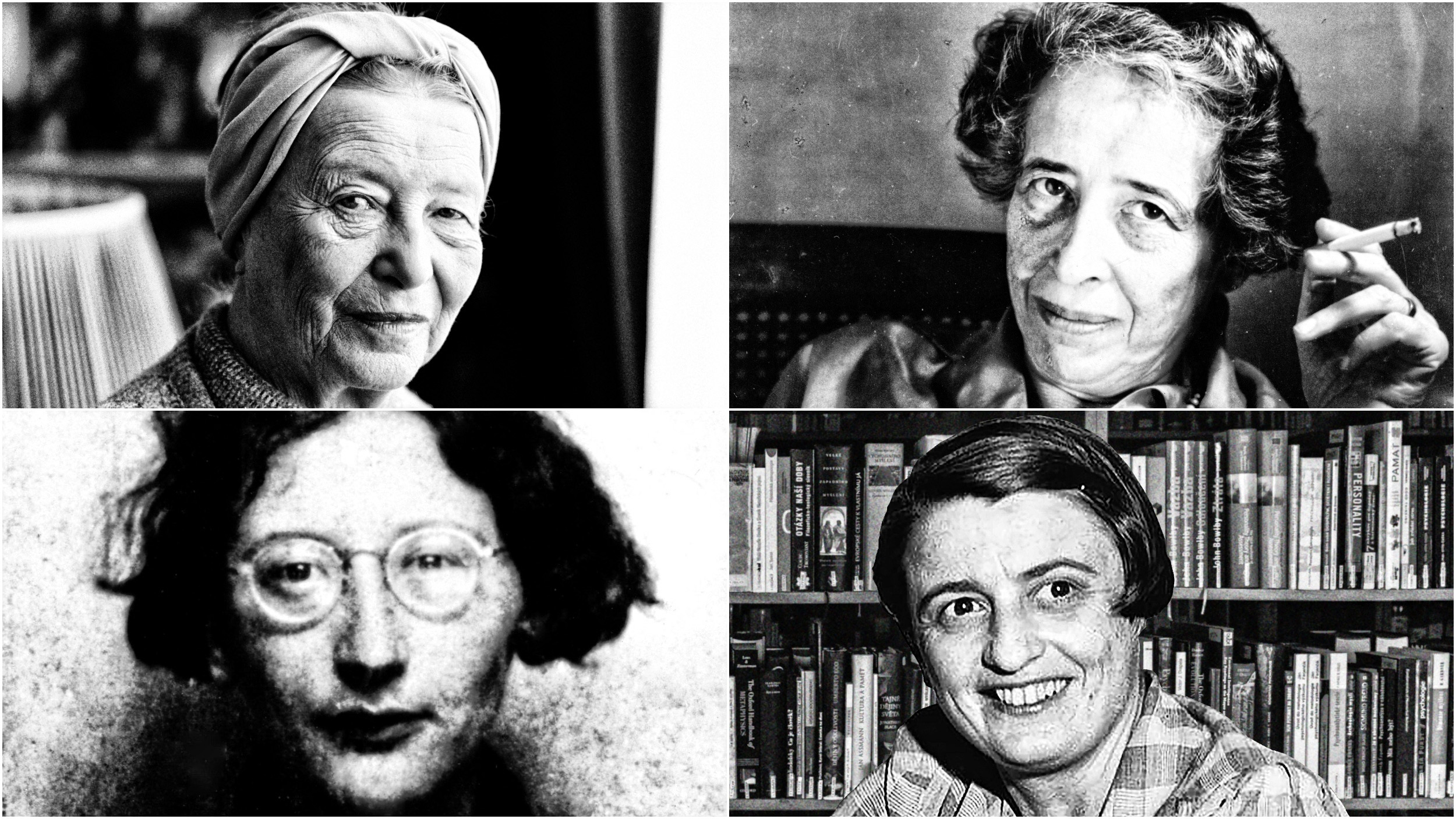 Simone de Beauvoir, Hannah Arendt, Simone Weil, and Ayn Rand