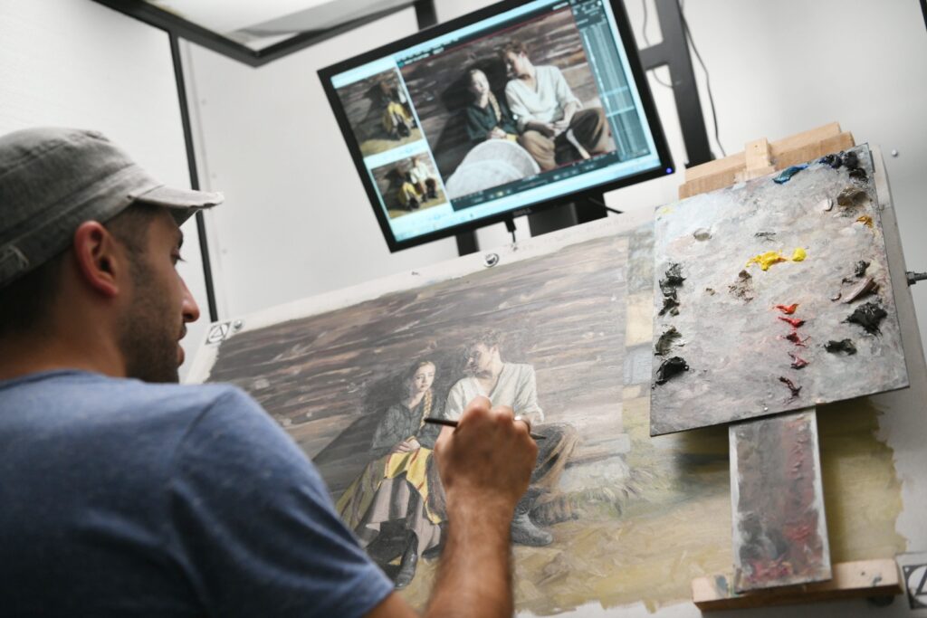 Beograd 20. jun 2023. Slikanje scena za animirani film Seljaci The Peasants Foto:Vesna Lalić/Nova.rs