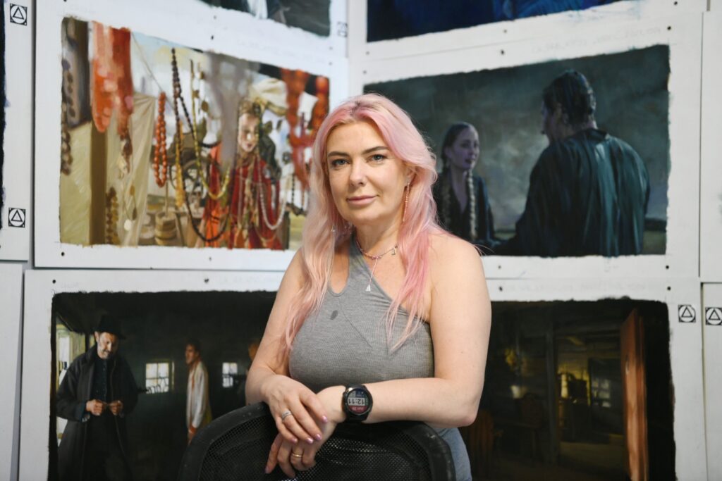 Beograd 20. jun 2023. Slikanje scena za animirani film Seljaci The Peasants Foto:Vesna Lalić/Nova.rs