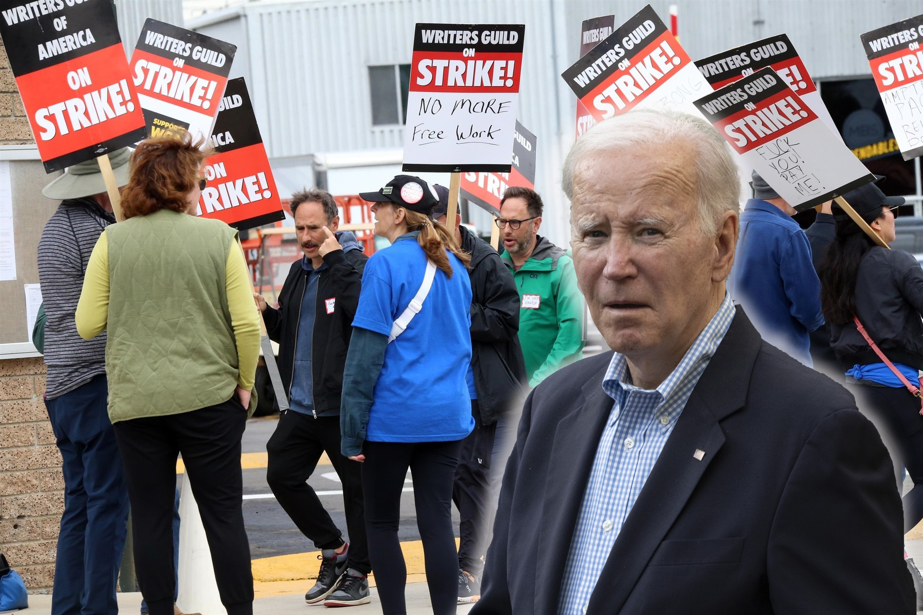 kombo džo bajden-štrajk holivudskih scenarista