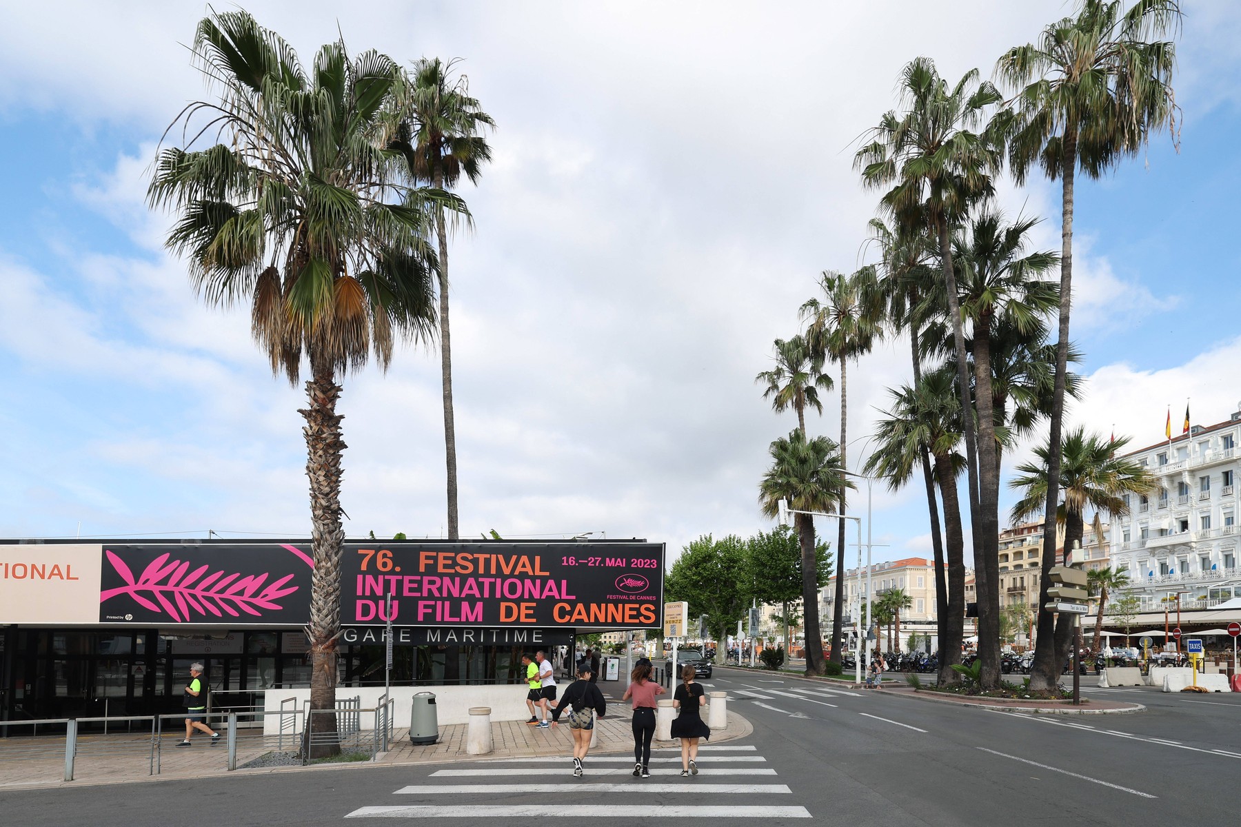 Preparatifs du 76eme Festival International du Film de Cannes