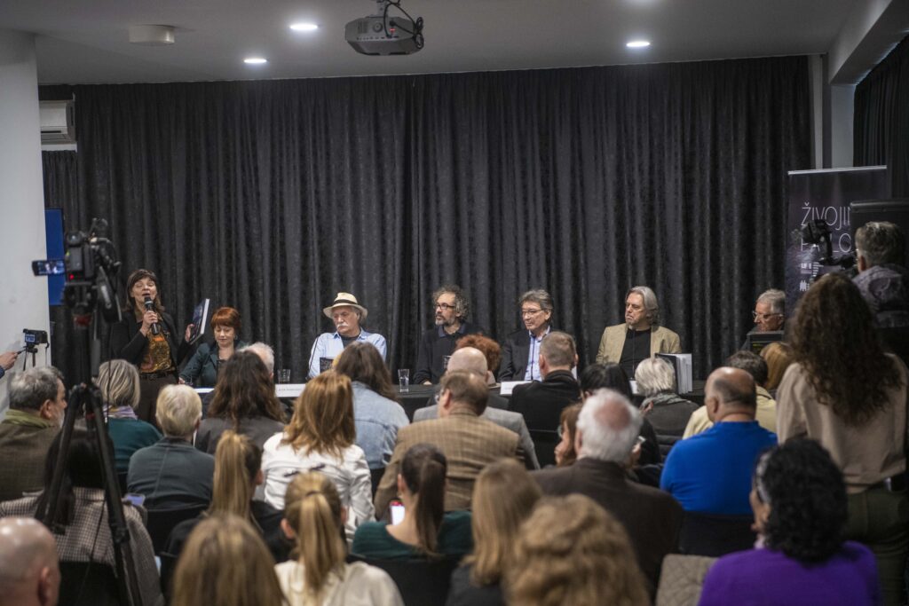Beograd 18.05.2023. Promocija knjige Kino-poeta velikog crnila, grupe autora, zbornik tekstova o filmskom opusu Živojina Žike Pavlovića Foto: Dragan Mujan/Nova.rs