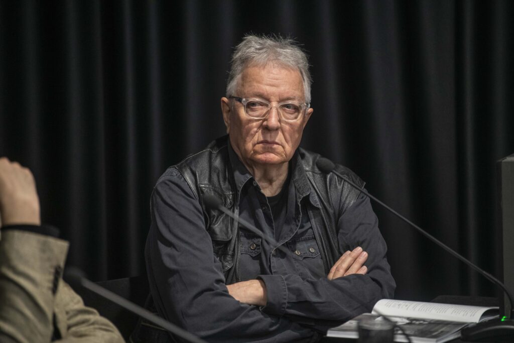 Beograd 18.05.2023. Miša Radivojević. Promocija knjige Kino-poeta velikog crnila, grupe autora, zbornik tekstova o filmskom opusu Živojina Žike Pavlovića Foto: Dragan Mujan/Nova.rs