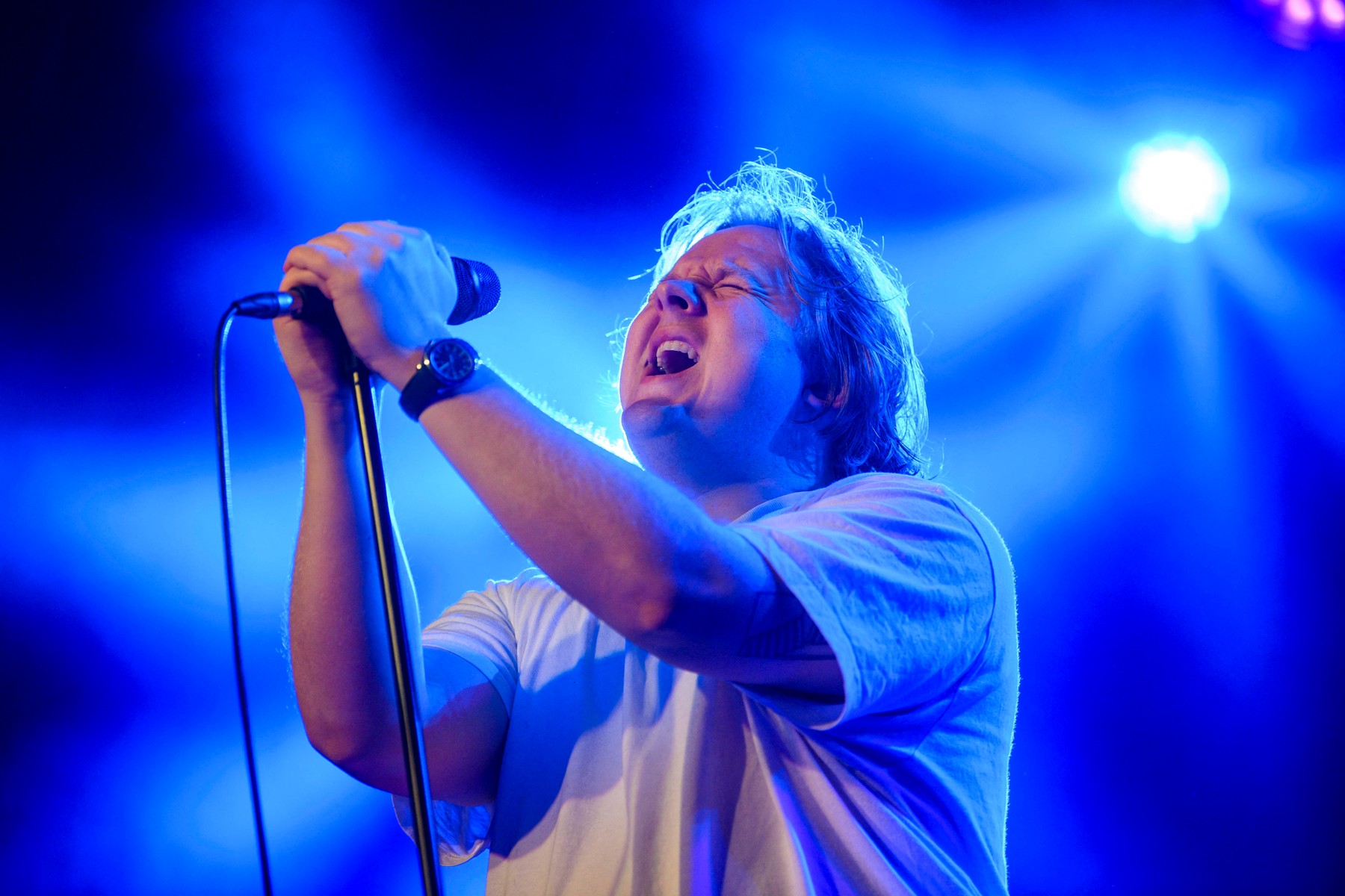 EXCLUSIVE: Lewis Capaldi at SWG3 in Glasgow today (Sunday) for a n intimate Q&amp;A and short set of songs to 1200 people ahead of the release of his second album Broken By Desire To Be Heavenly Sent