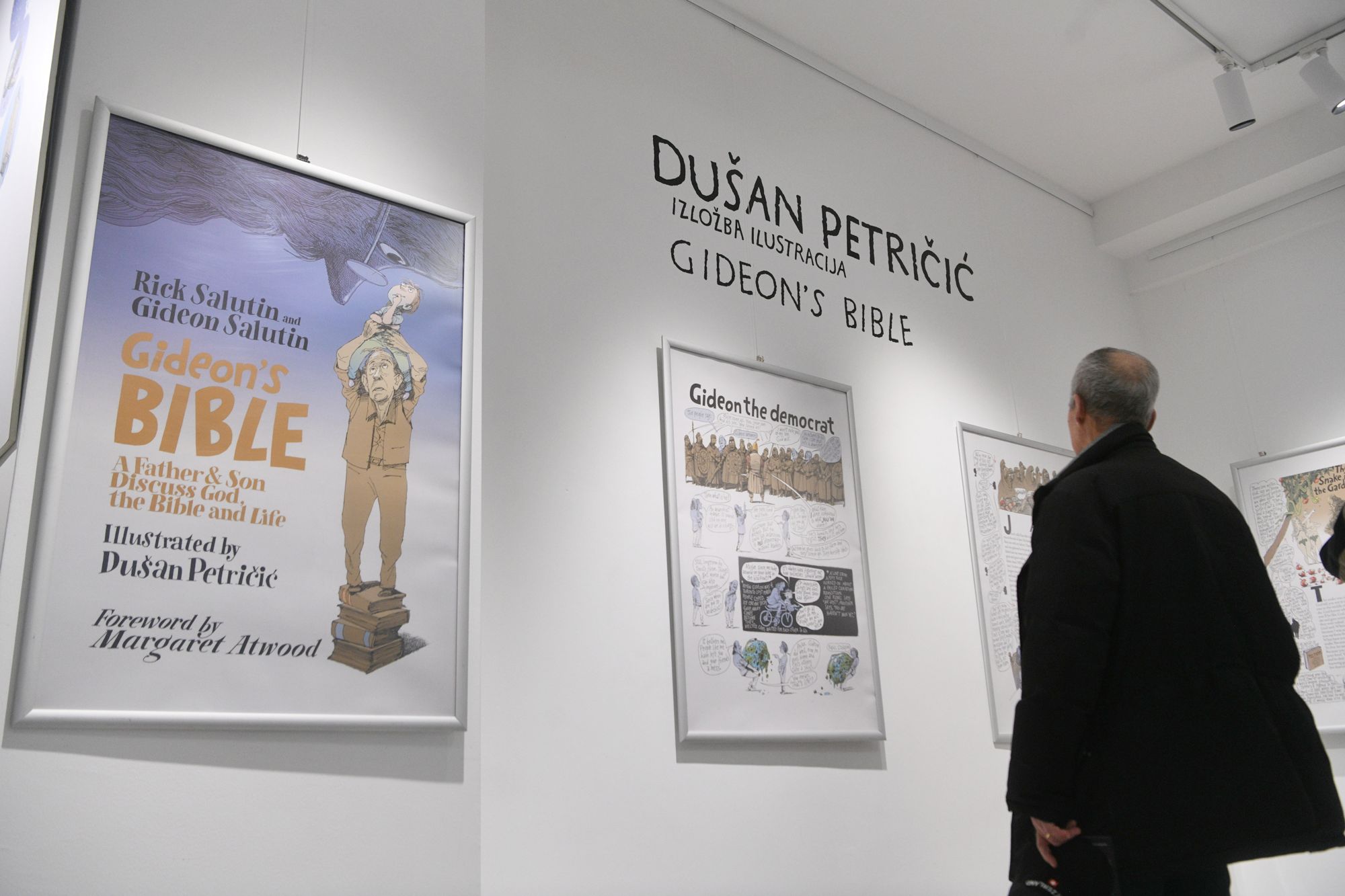 Beograd 10.04.2023. Izložba radova Dušana Petričića u Grafičkom kolektivu. Dušan Petričić, izložba, karikature, Grafički kolektiv Foto: Filip Krainčanić/Nova.rs