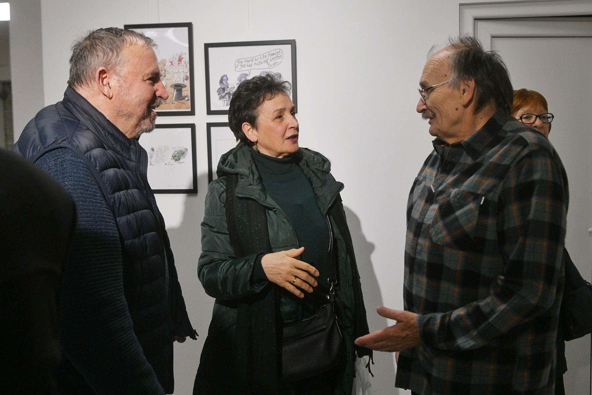 Beograd 10.04.2023. Izložba radova Dušana Petričića u Grafičkom kolektivu. Dušan Petričić, izložba, karikature, Grafički kolektiv Foto: Filip Krainčanić/Nova.rs