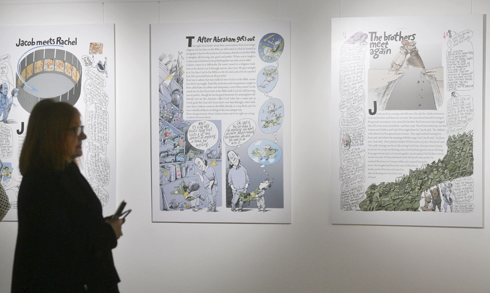 Beograd 10.04.2023. Izložba radova Dušana Petričića u Grafičkom kolektivu. Dušan Petričić, izložba, karikature, Grafički kolektiv Foto: Filip Krainčanić/Nova.rs