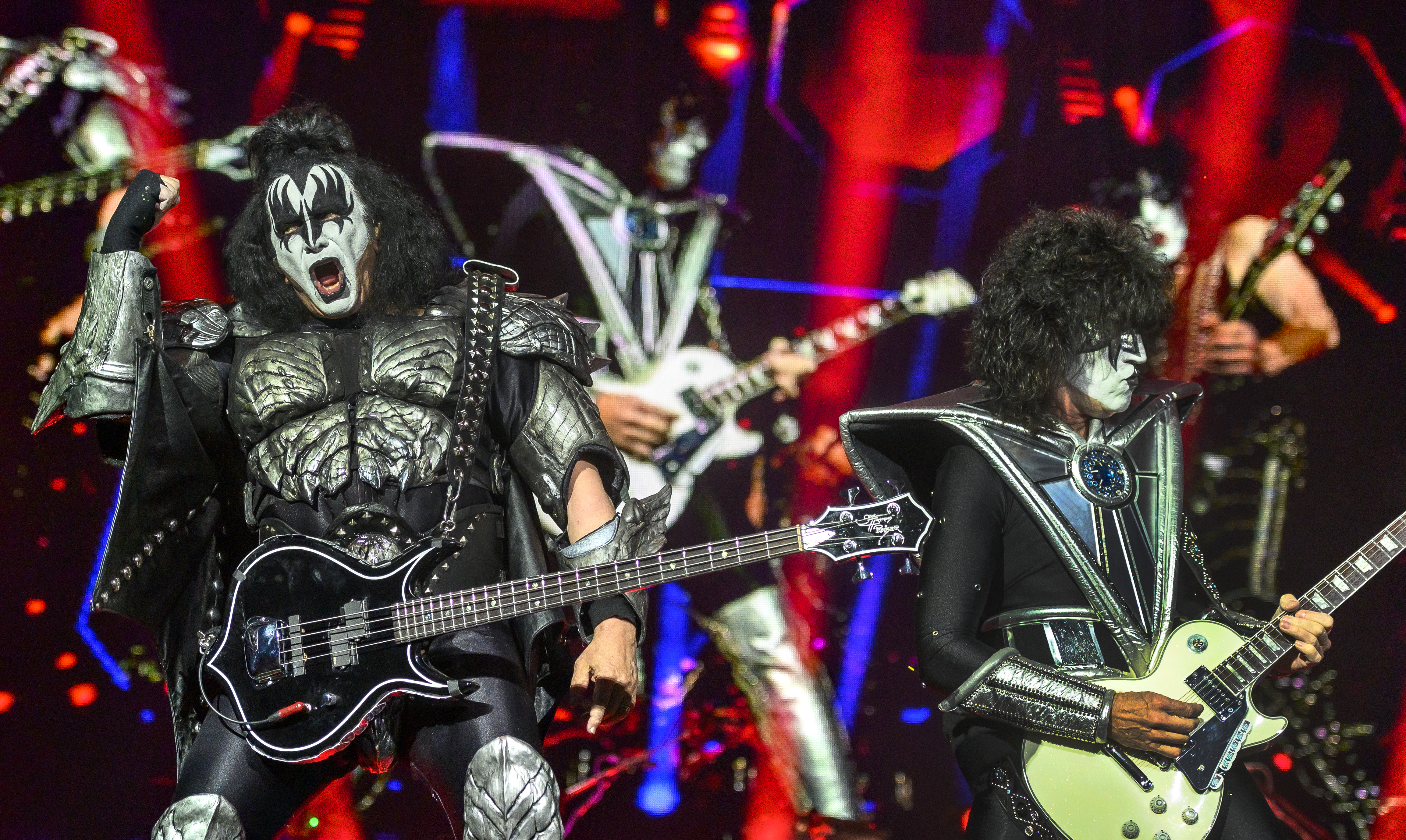 neki đavolji znak, 666, rogovi, grupa Kiss, Stonsi, Black Sabbath KISS live at Copenhell heavy metal festival in Denmark