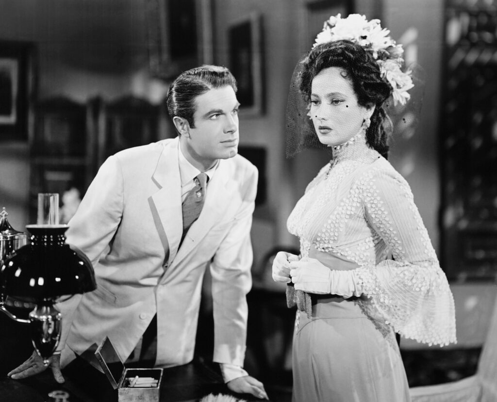 TEMPTATION, from left: Charles Korvin, Merle Oberon, 1946,Image: 488251761, License: Rights-managed, Restrictions: , Model Release: no, Credit line: Everett Collection / Everett / Profimedia