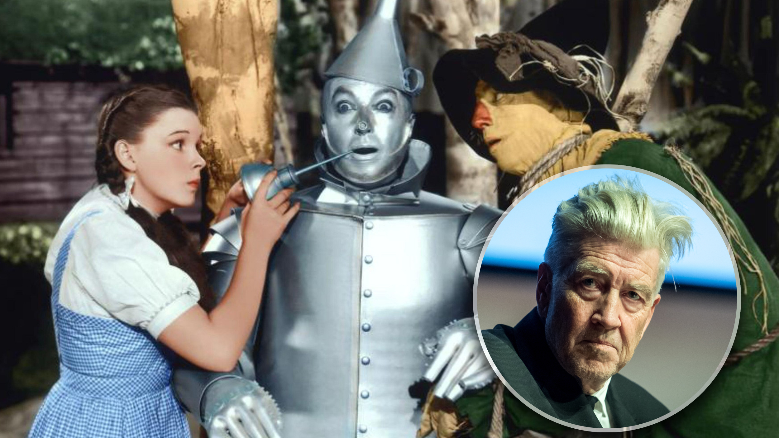 THE WIZARD OF OZ 1939 MGM film wih from left: Judy Garland (Dorothy), Jack Haley (Tin Man), Ray Bolger (Scarecrow)
david lynch