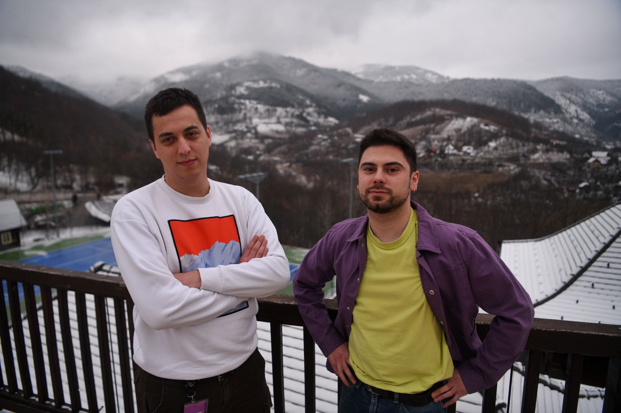 Mokra Gora 28.01.2023. Siniša Cvetić, reditelj i David Jakovljević, scenarista, intervju. Filmski festival Kustendorf, Drvengrad Foto: Filip Krainčanić/Nova.rs