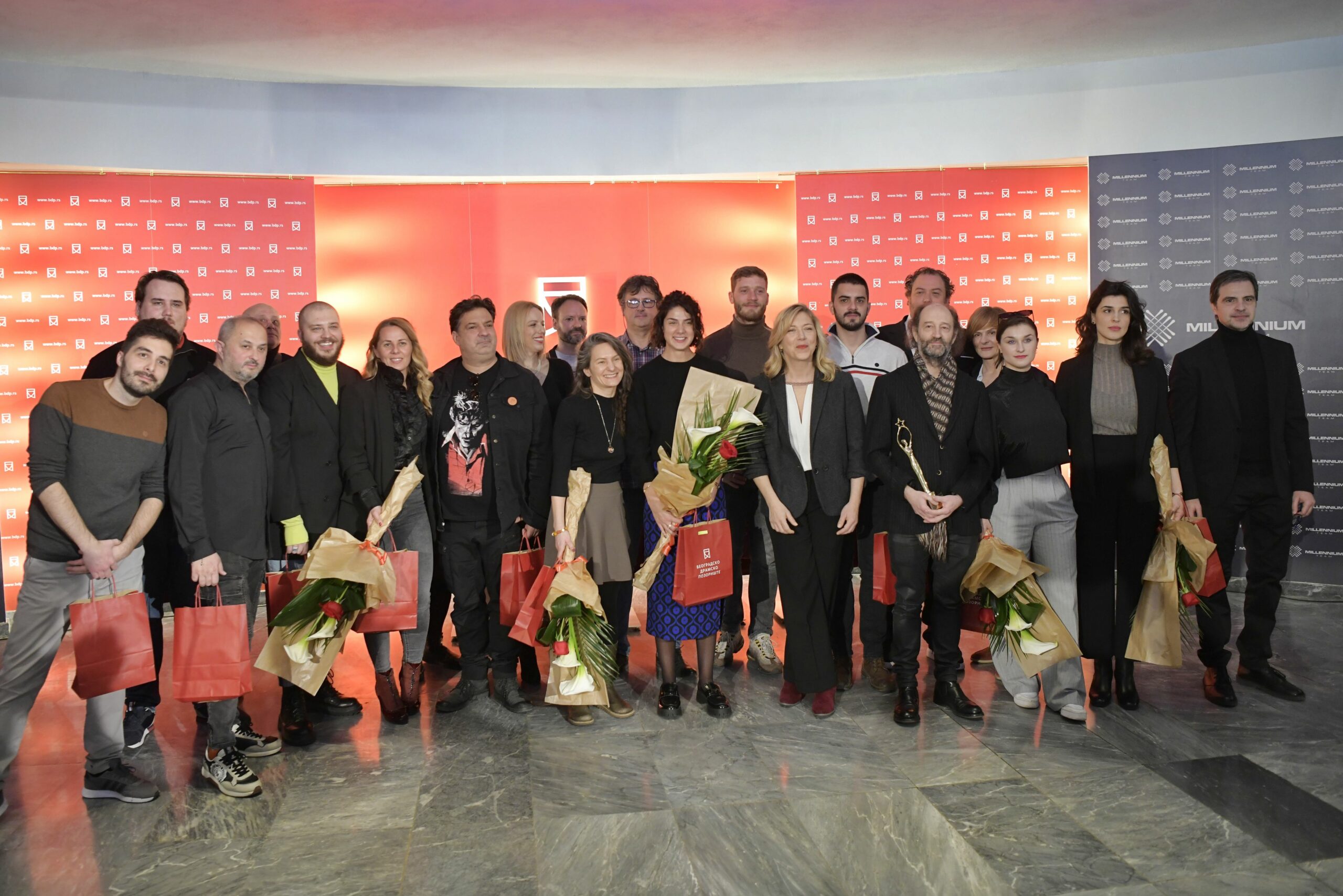 Beograd 20.02.2023. Obeležavanje 76. rođendana Beogradskog dramskog pozorišta. Proslava, rođendan, rodjendan, Beogradsko dramsko pozorište, BDP Foto: Goran Srdanov/Nova.rs